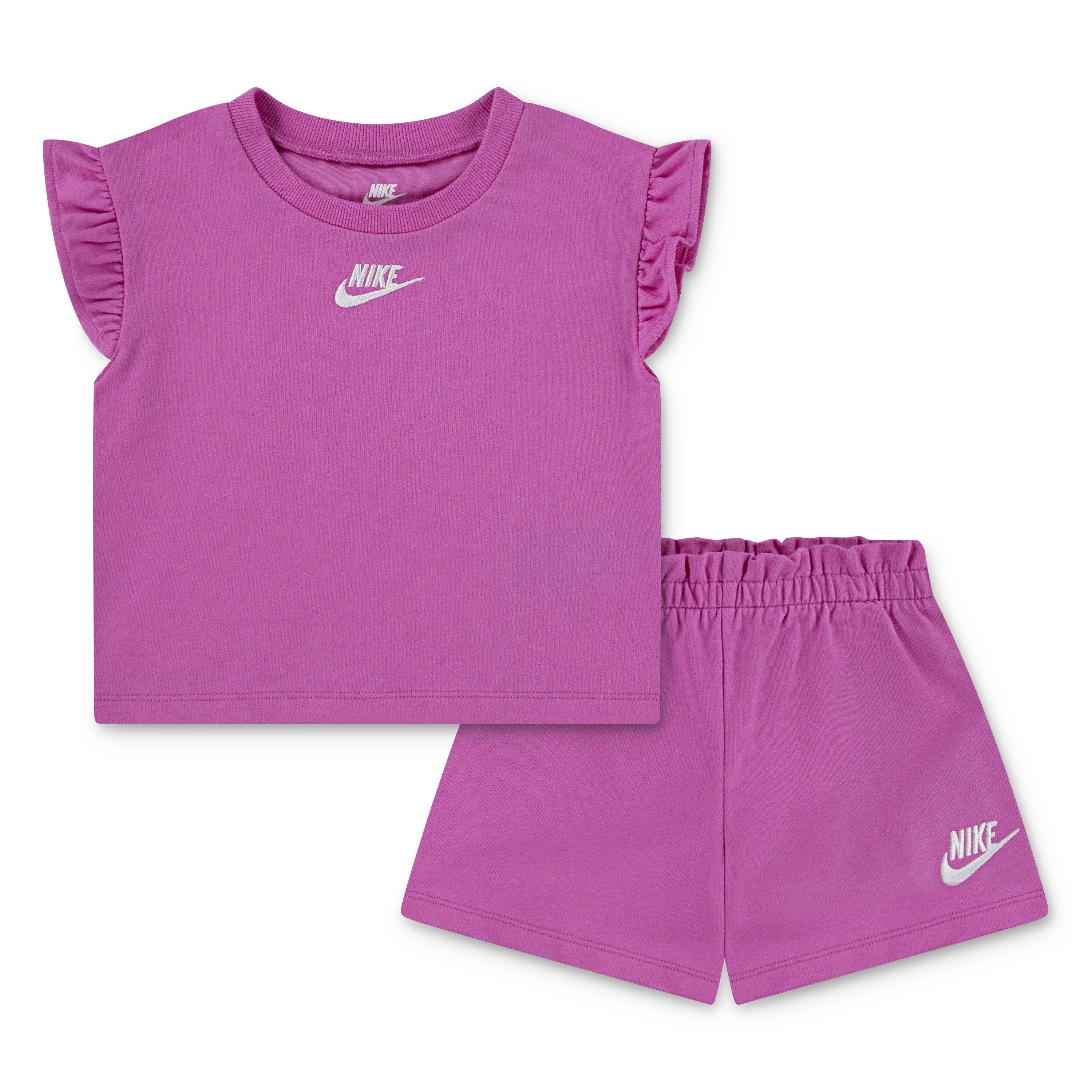 Nike Little ​Girls' French Terry Set​ - Pink - PINK Thumbnail View 1