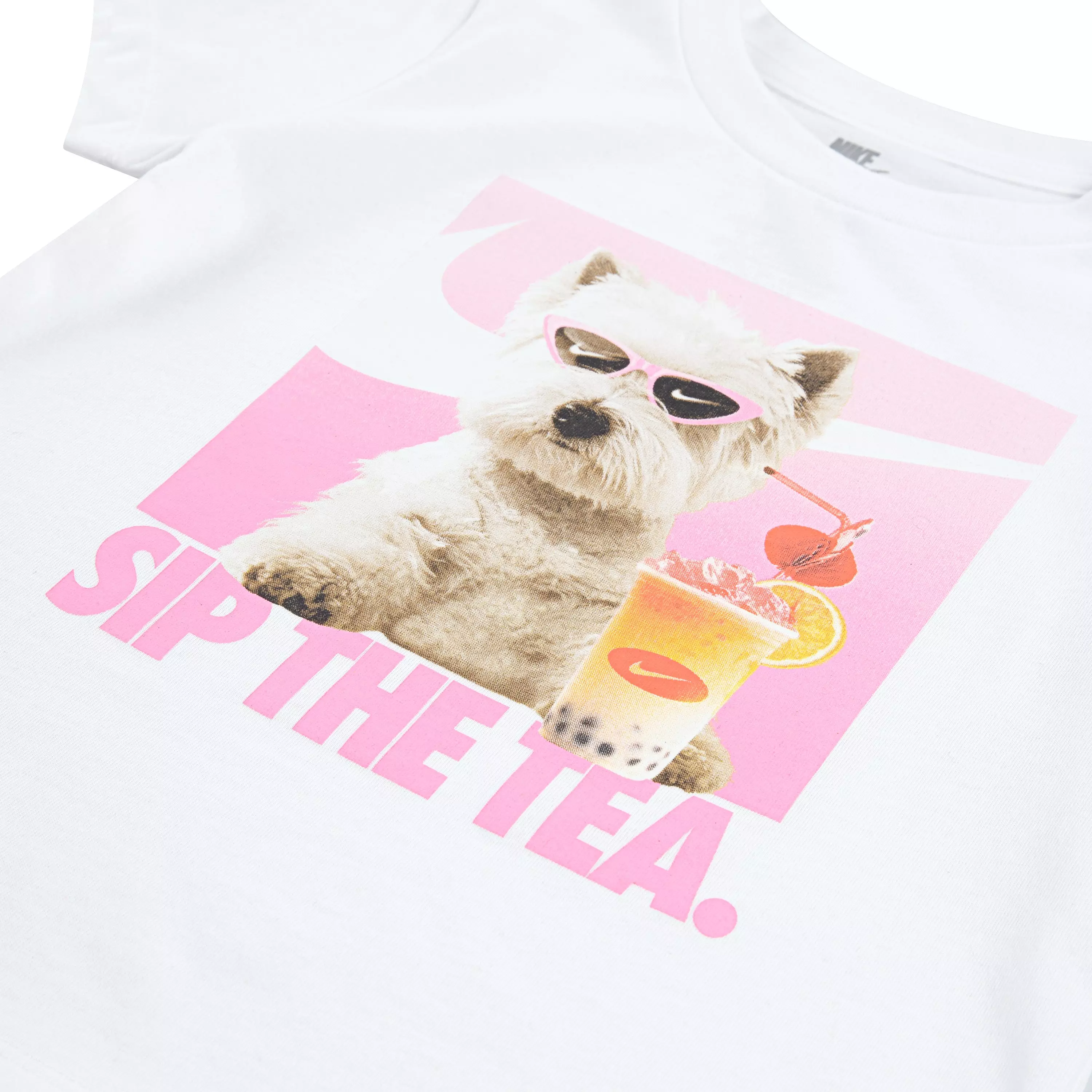 Nike Little Girls' Sip Photo Tee - White - WHITE