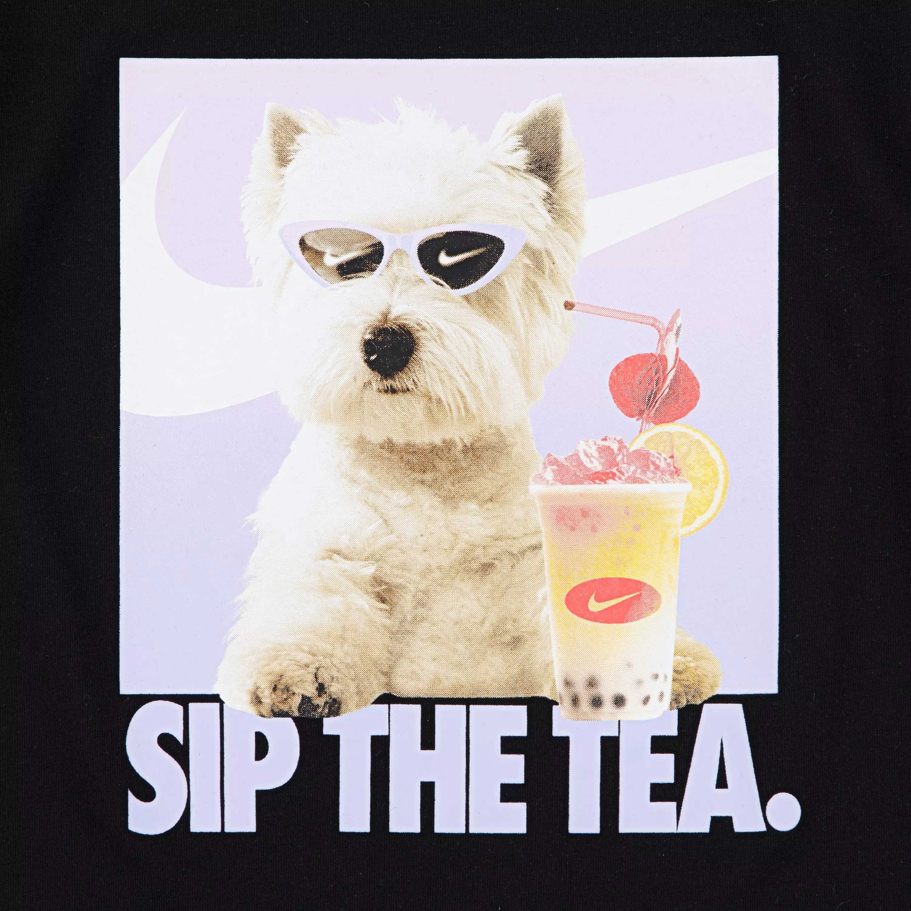 Nike Little Girls' Sip Photo Tee - Black - BLACK