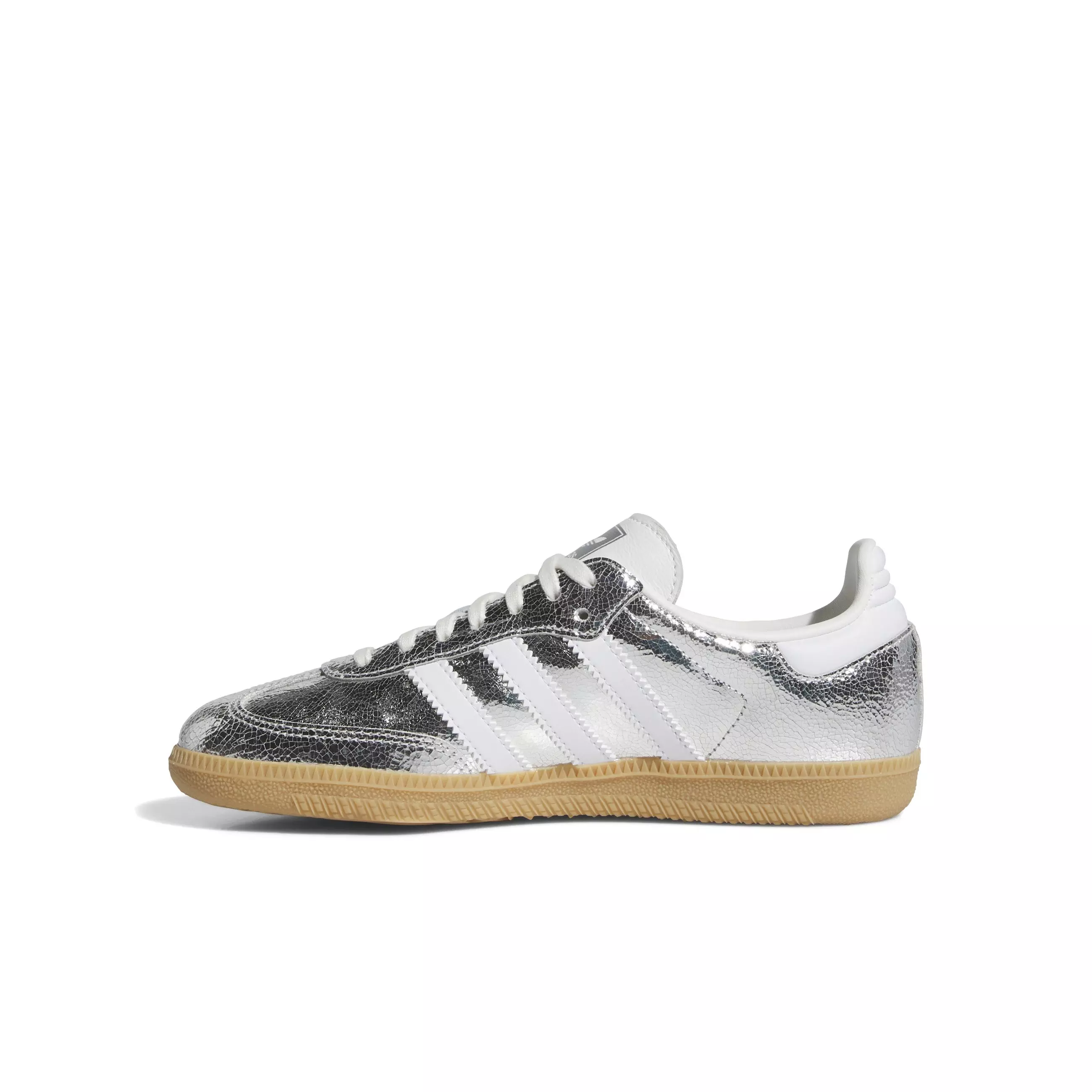 adidas Originals Samba OG "Silver Metallic/Core White" Grade School Girls' Shoe - MULTI-COLOR
