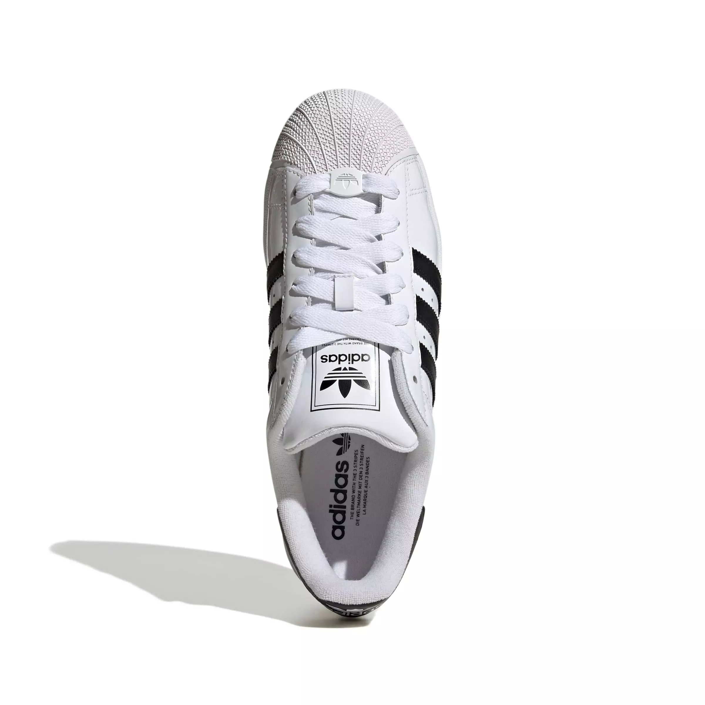 adidas Originals Superstar II Patent Leather "White/Core Black" Men's Shoe - WHITE/BLACK