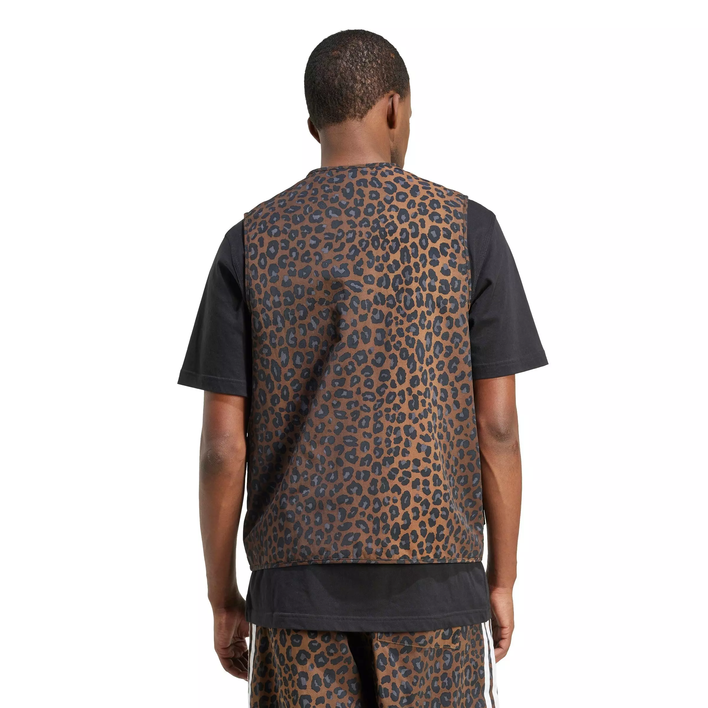 adidas Originals Men's Leo Regular Vest - BROWN/BLACK