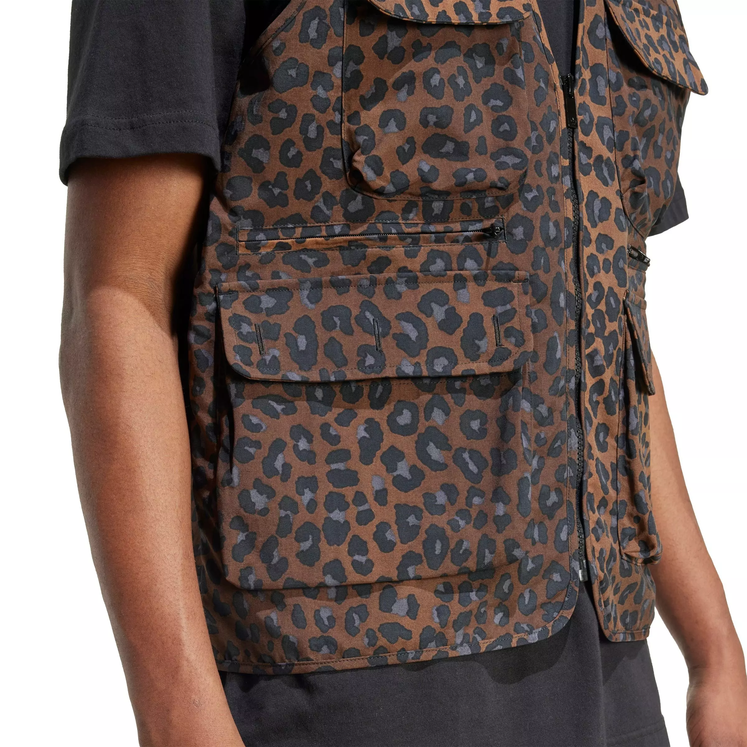 adidas Originals Men's Leo Regular Vest - BROWN/BLACK