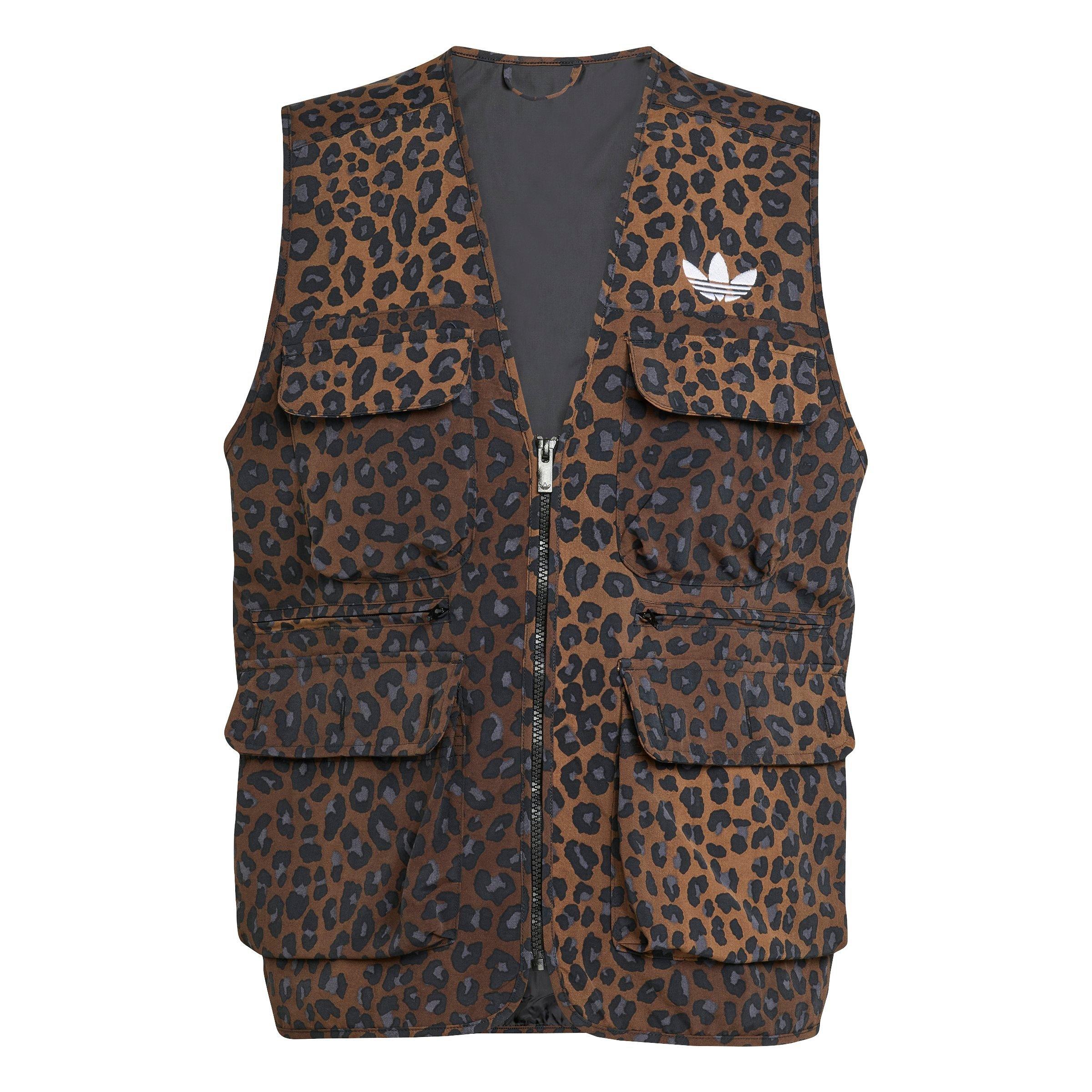 adidas Originals Men's Leo Regular Vest - BROWN/BLACK Thumbnail View 6
