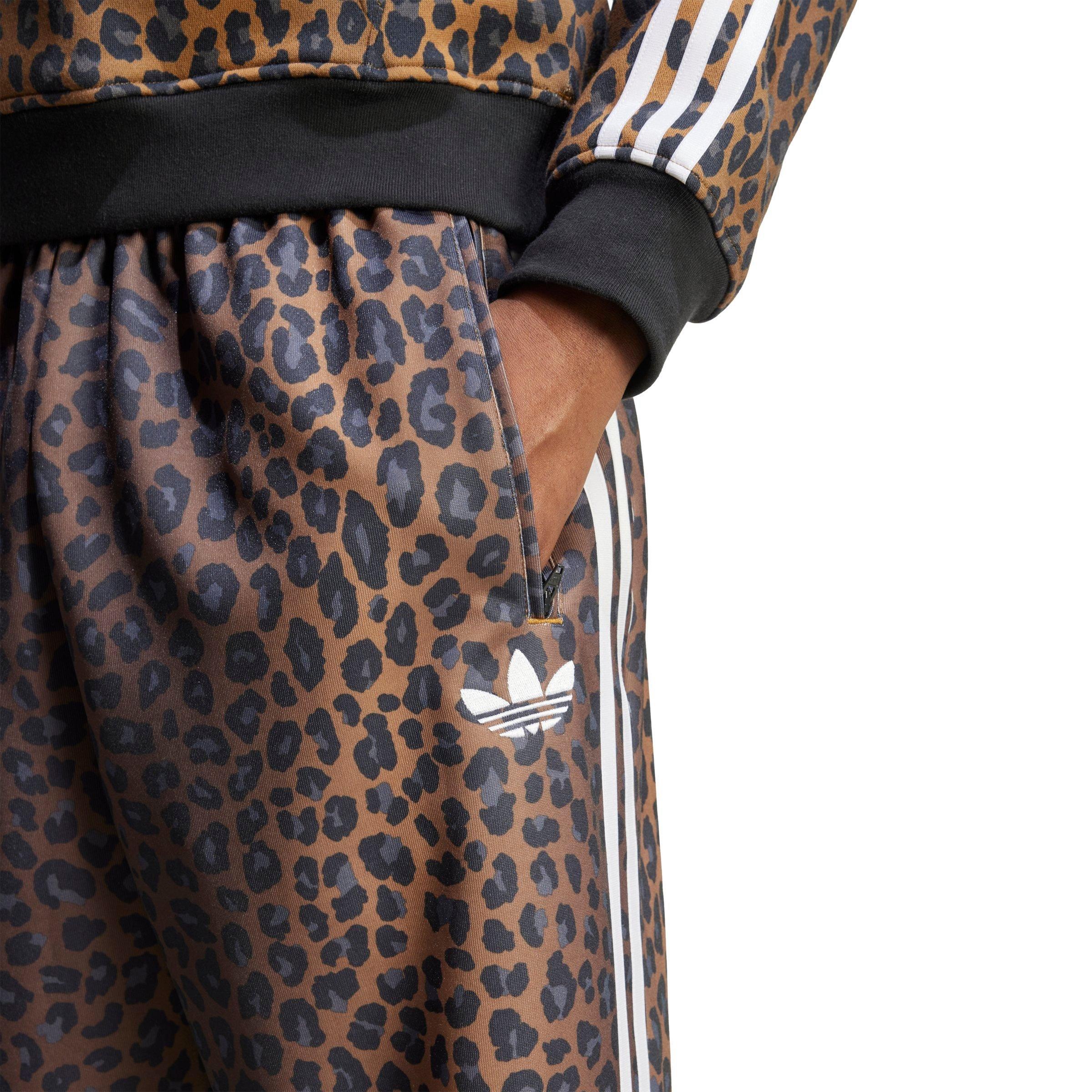 adidas Originals Men's Firebird Loose Leopard Track Pants - BROWN/BLACK Thumbnail View 4