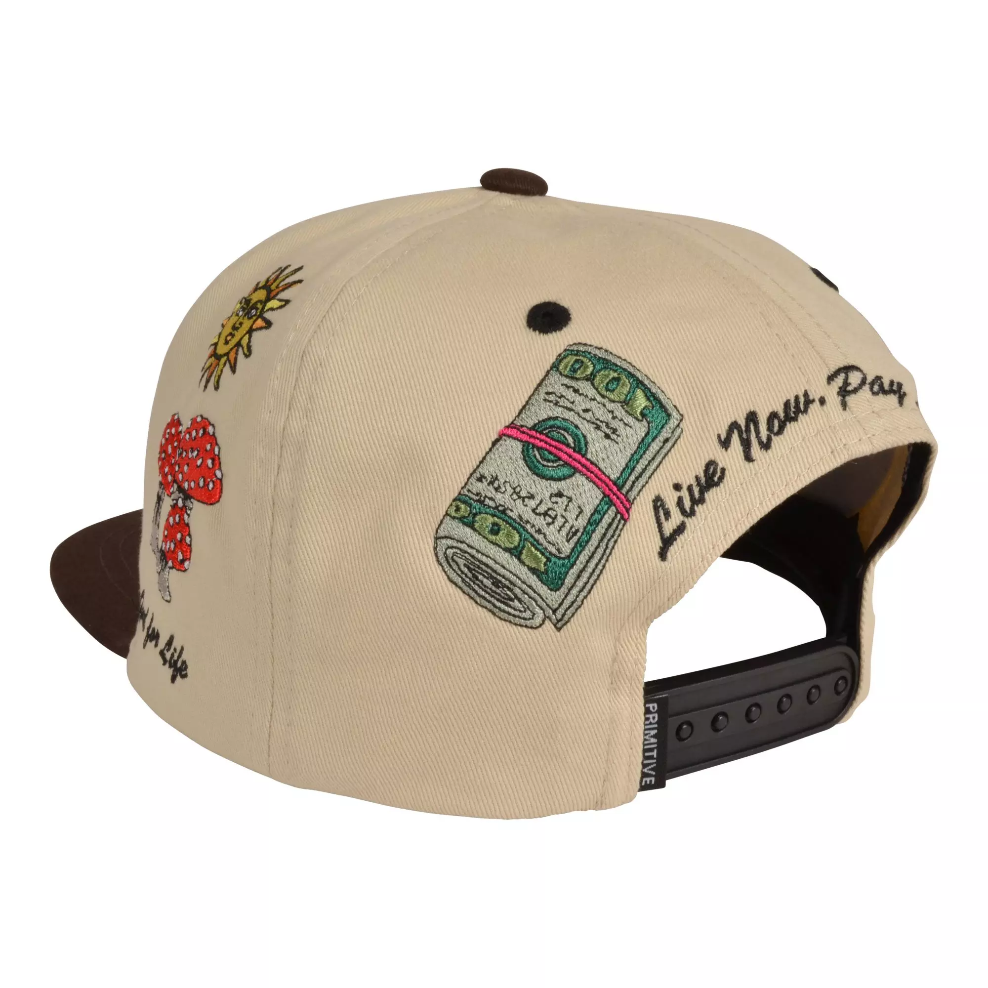 Primitive Signs Snapback Hat-Crimson - CRIMSON