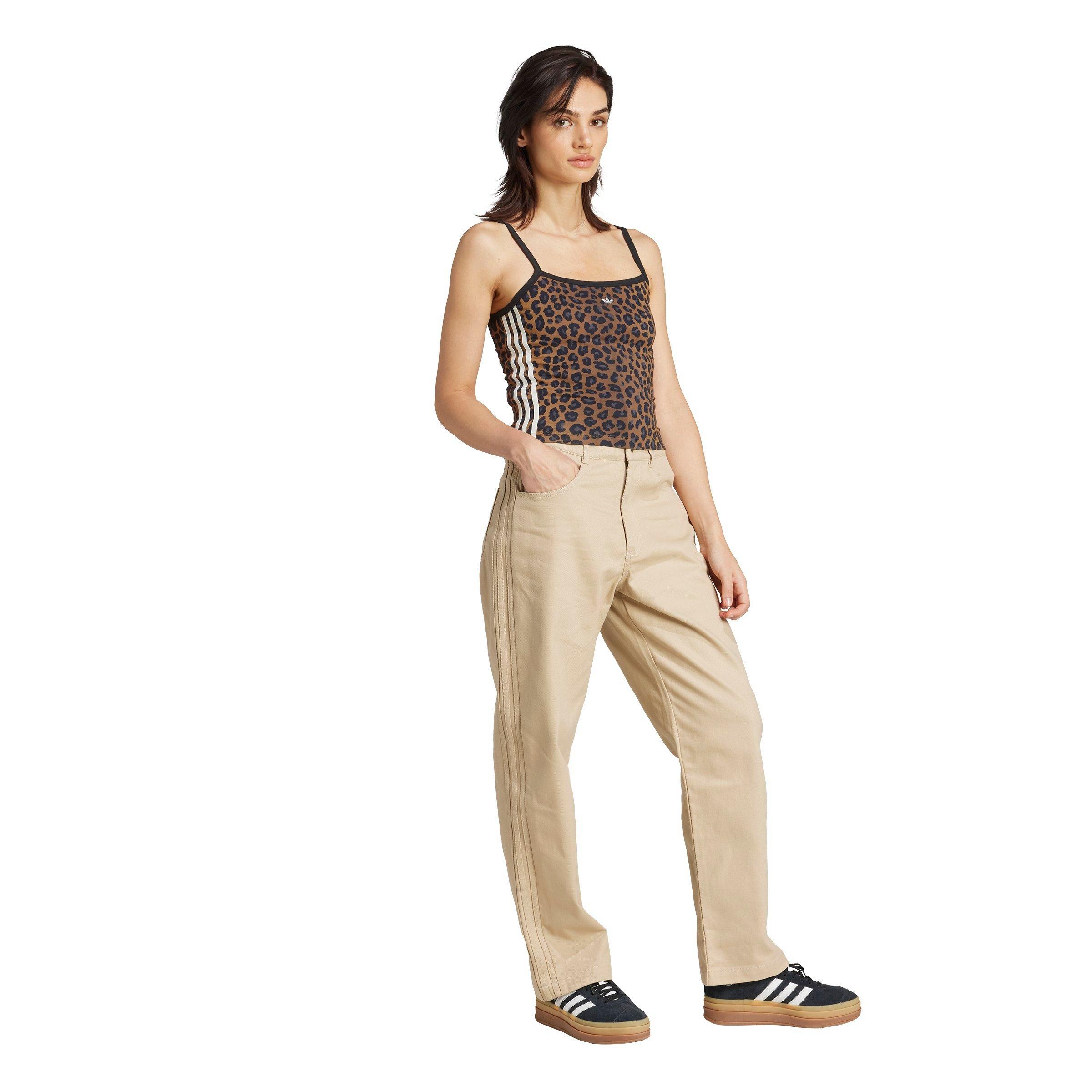 adidas Originals Women's Leopard Tank Top - BROWN Thumbnail View 5