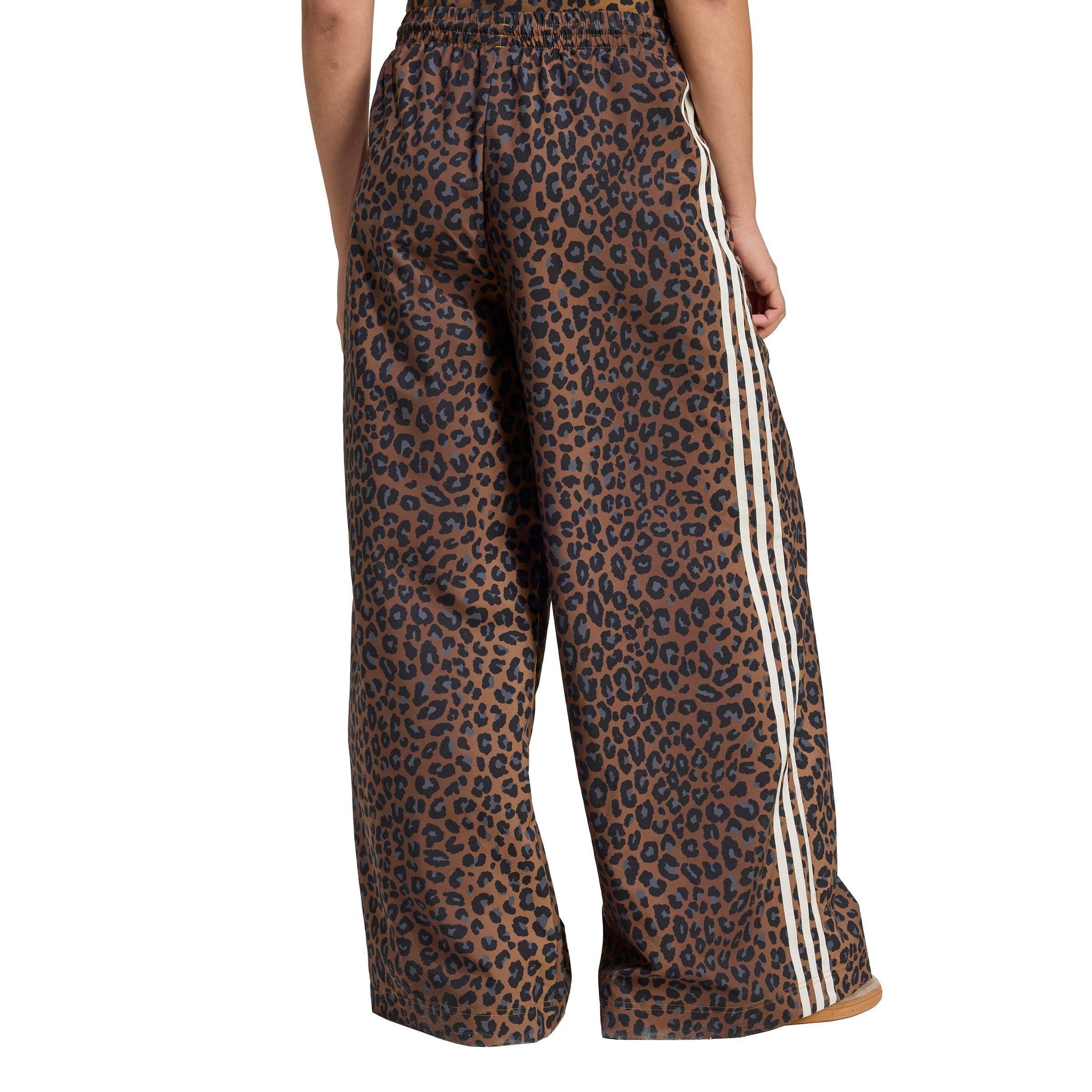 adidas Originals Women's Leopard Firebird Oversized Track Pants - BROWN Thumbnail View 2