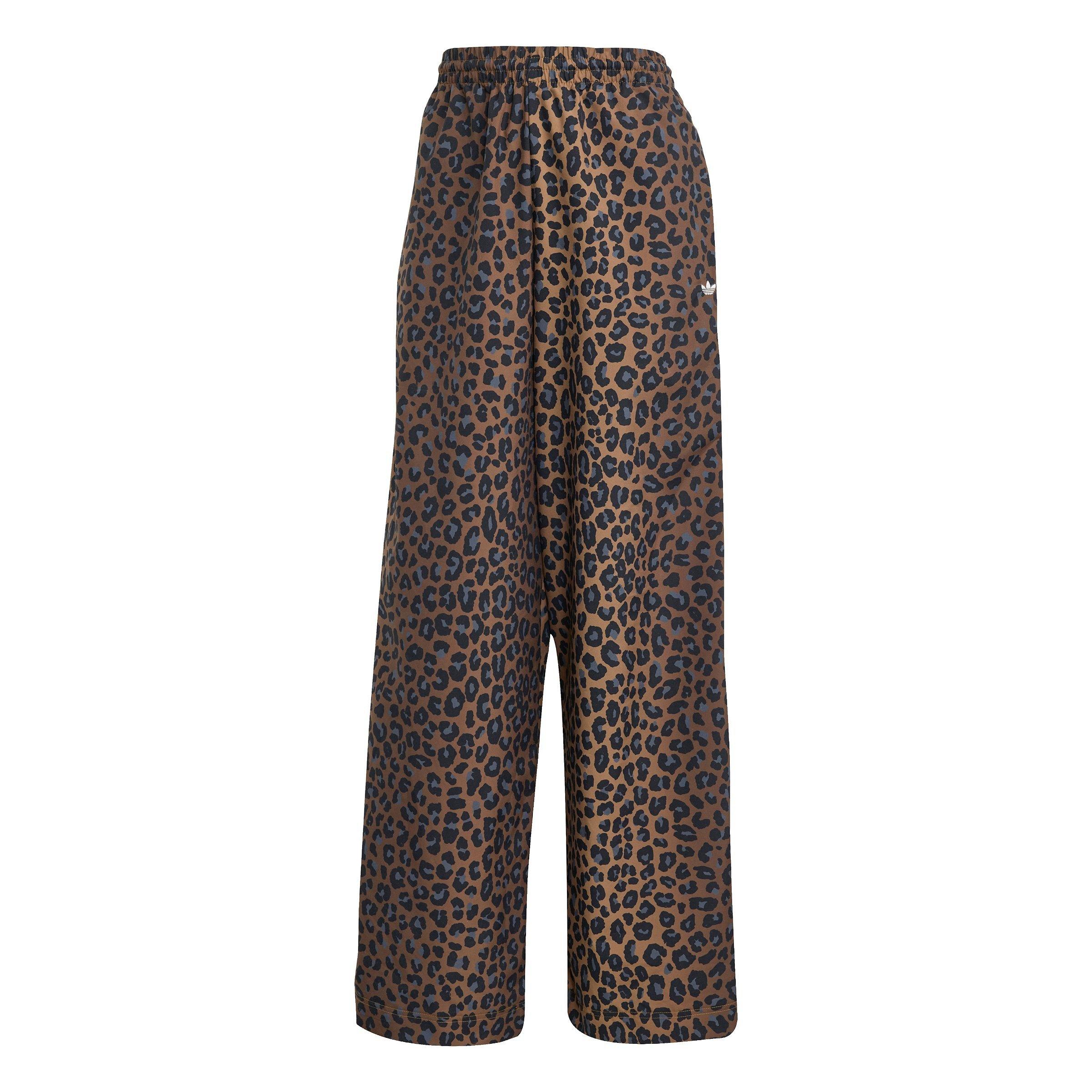 adidas Originals Women's Leopard Firebird Oversized Track Pants - BROWN Thumbnail View 6