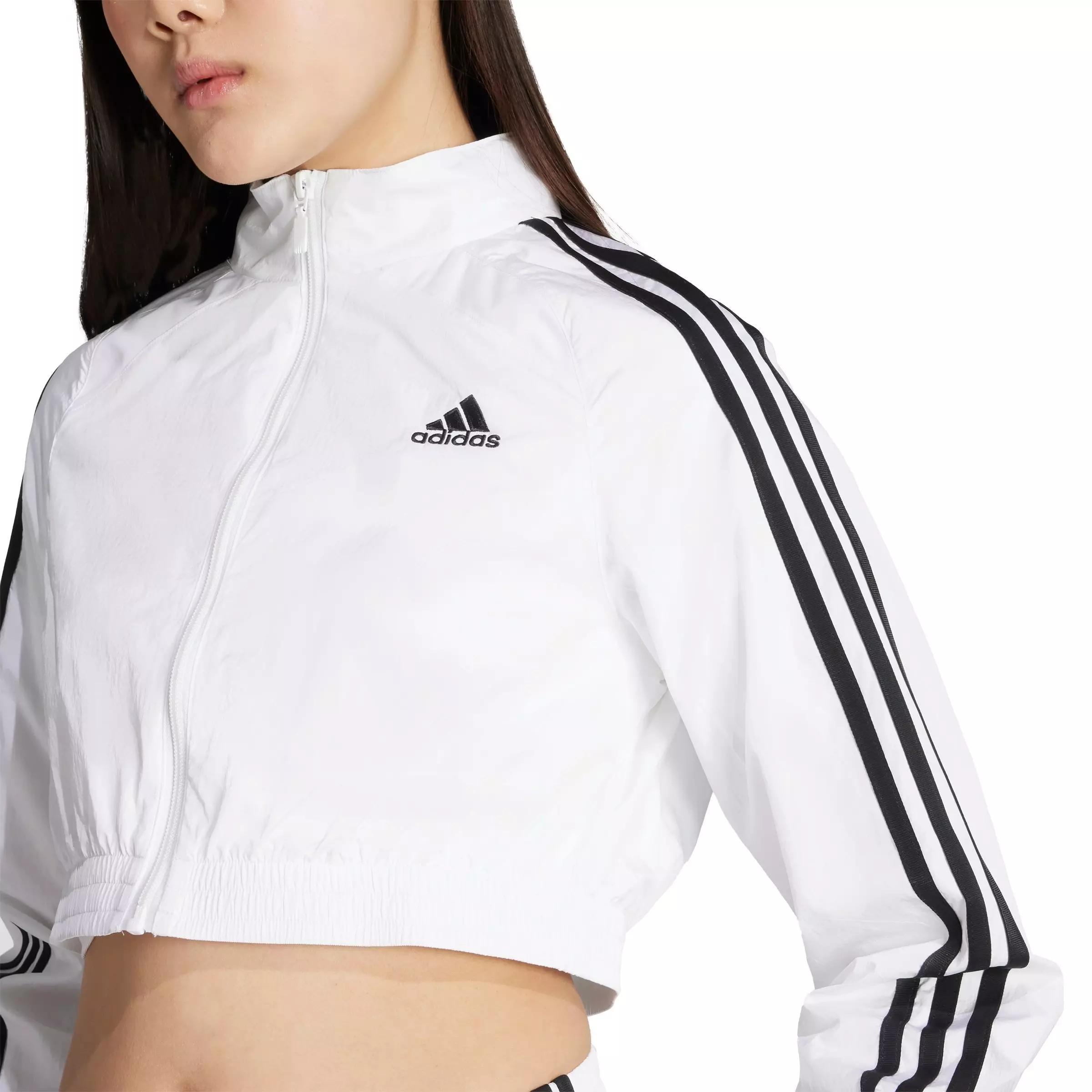 adidas Men's Teamgeist Adicolor Cropped Track Jacket - WHITE/BLACK