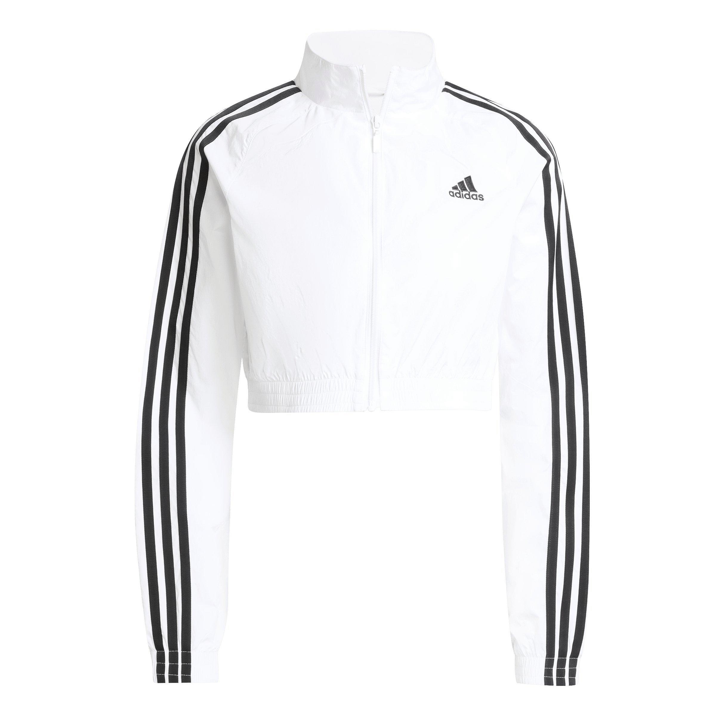 adidas Men's Teamgeist Adicolor Cropped Track Jacket - WHITE/BLACK Thumbnail View 6