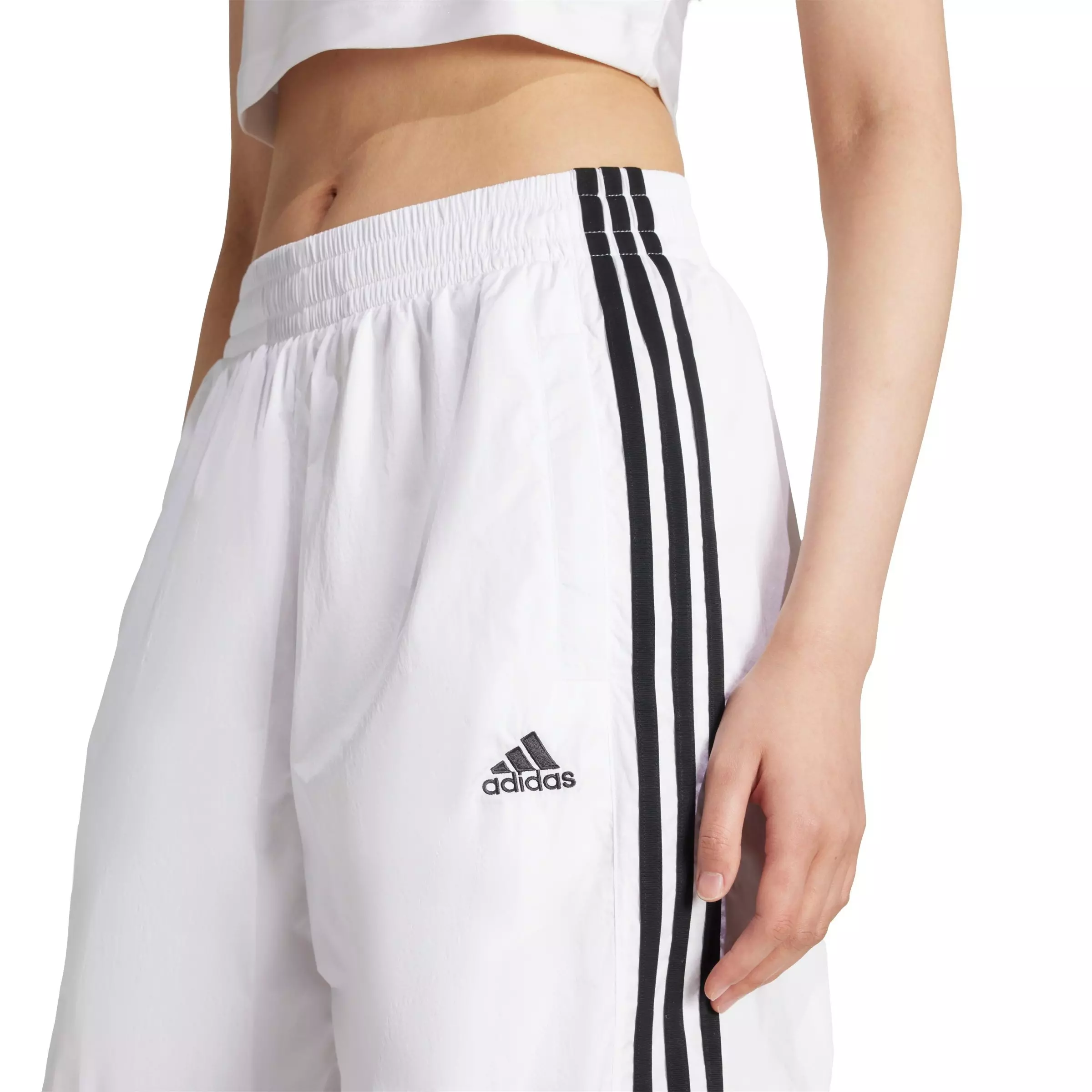 adidas Originals Women's Teamgeist Adicolor Oversized Track Pants - WHITE/BLACK