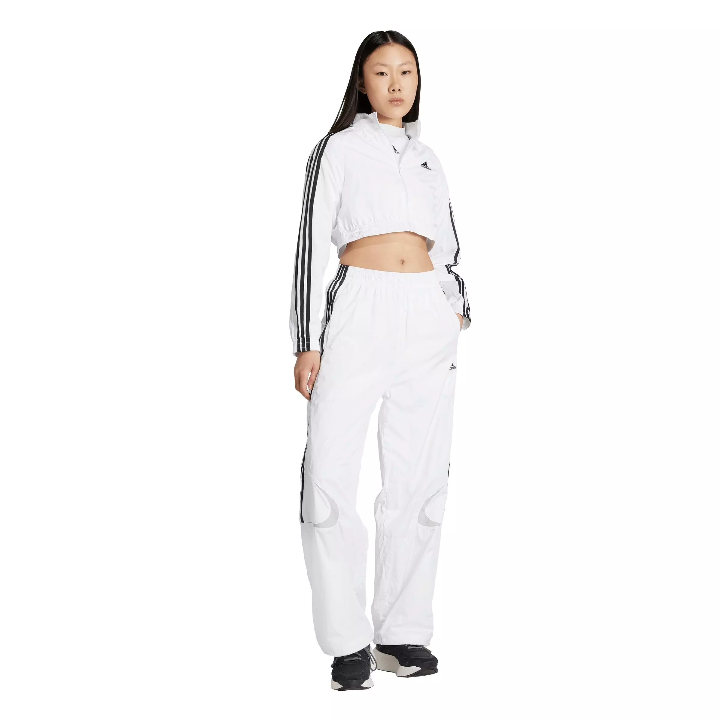 adidas Originals Women's Teamgeist Adicolor Oversized Track Pants - WHITE/BLACK