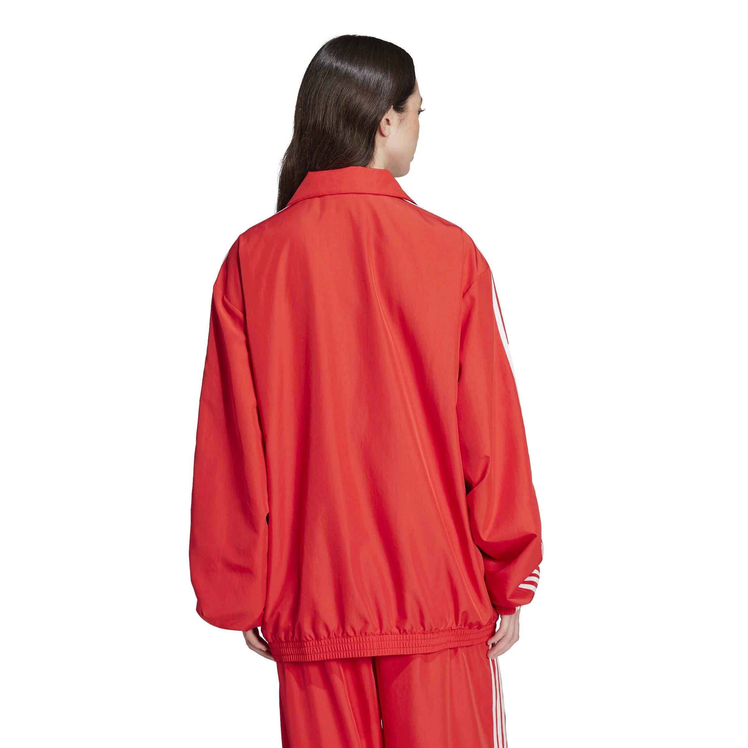 adidas Originals Women's Adilenium Season 3 Oversized Track Jacket - RED Thumbnail View 2