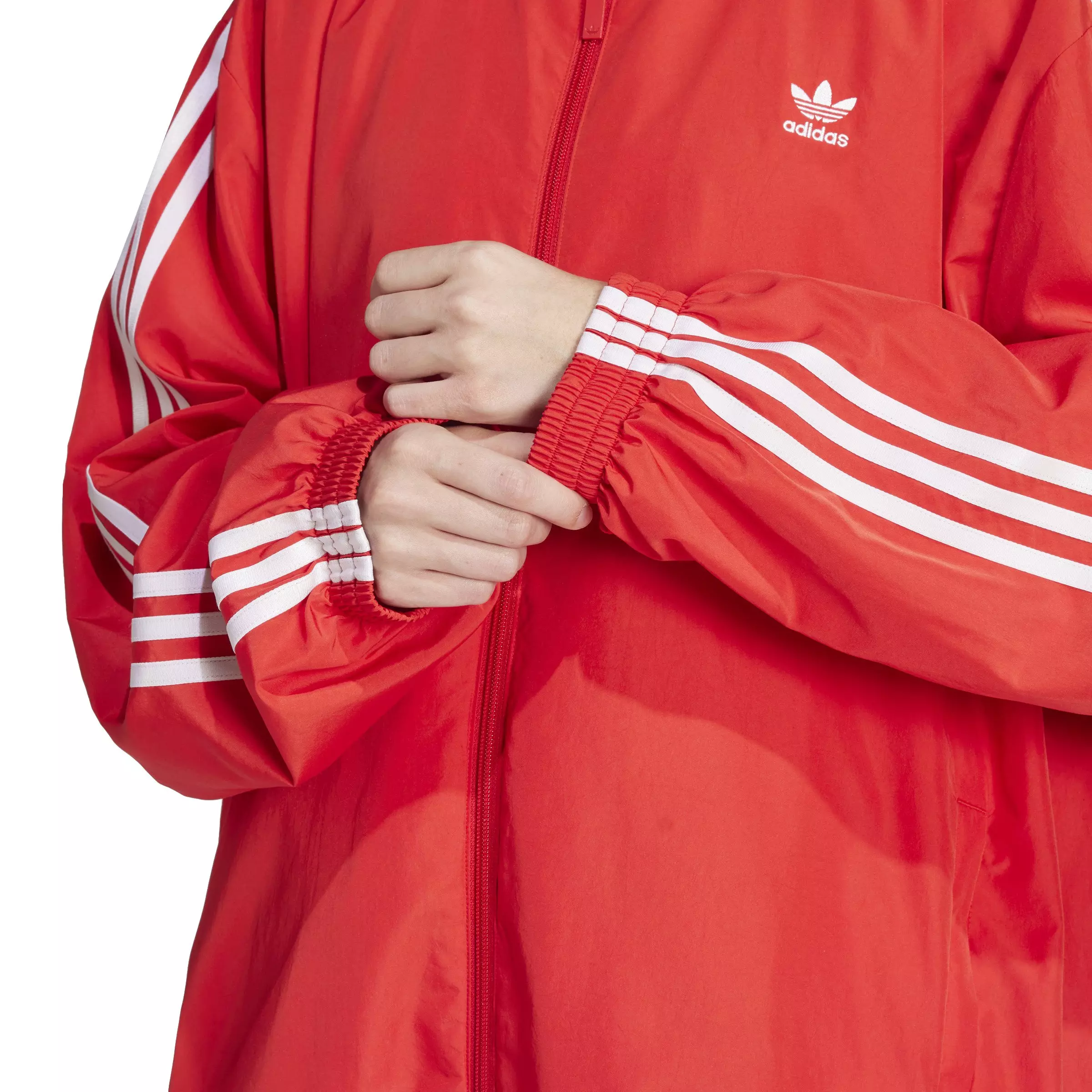 adidas Originals Women's Adilenium Season 3 Oversized Track Jacket - RED