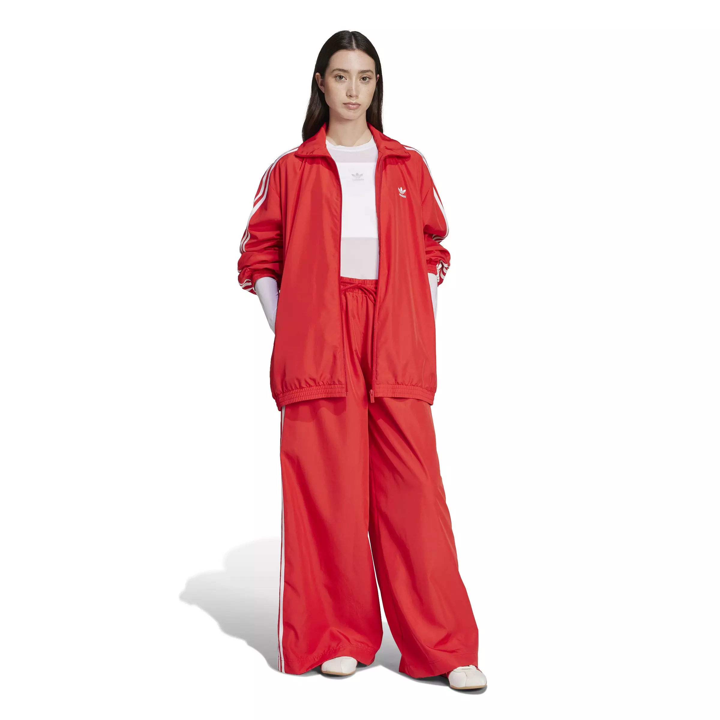 adidas Originals Women's Adilenium Season 3 Oversized Track Jacket - RED