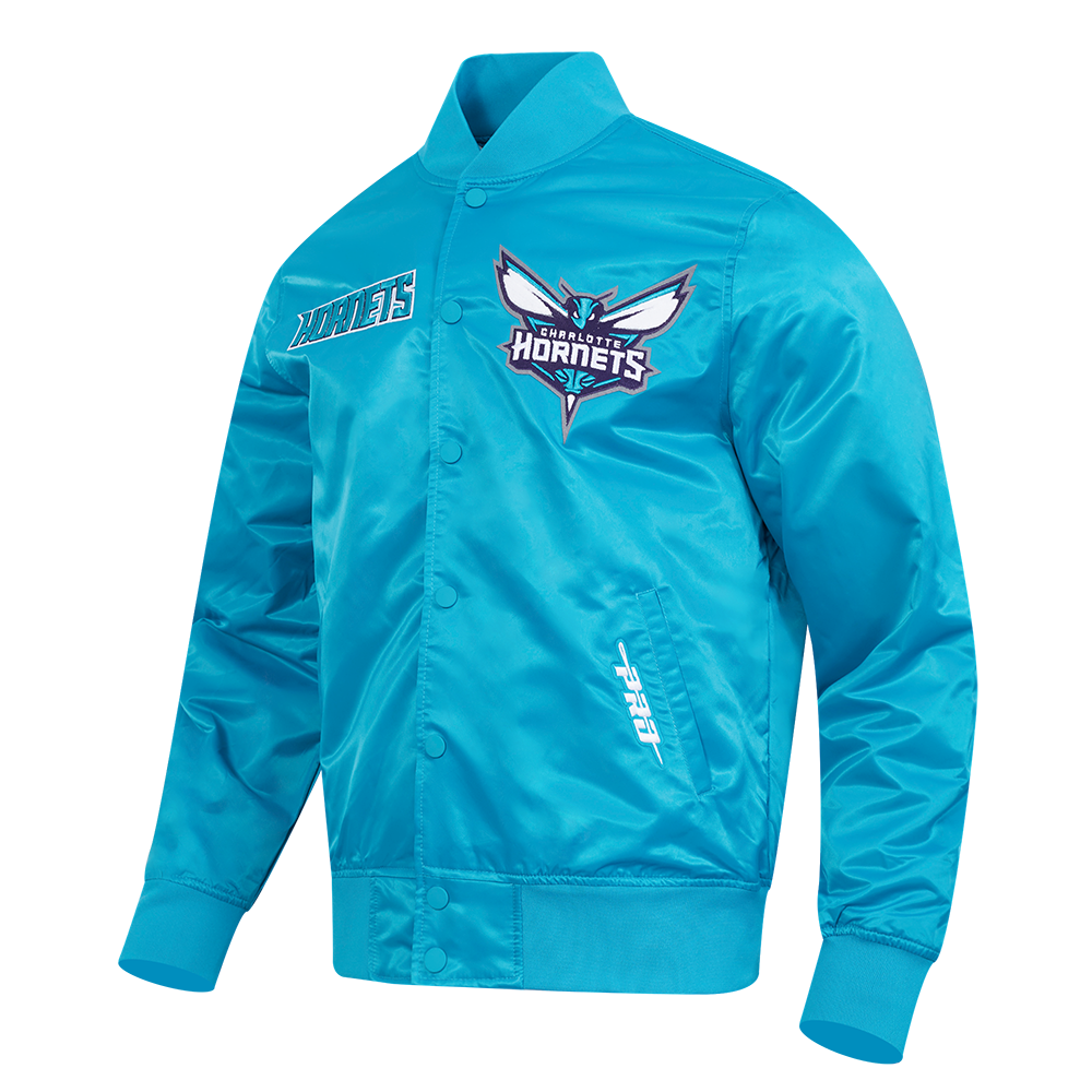 Pro Standard Charlotte Hornets Satin Jacket-Teal - TEAL Thumbnail View 3