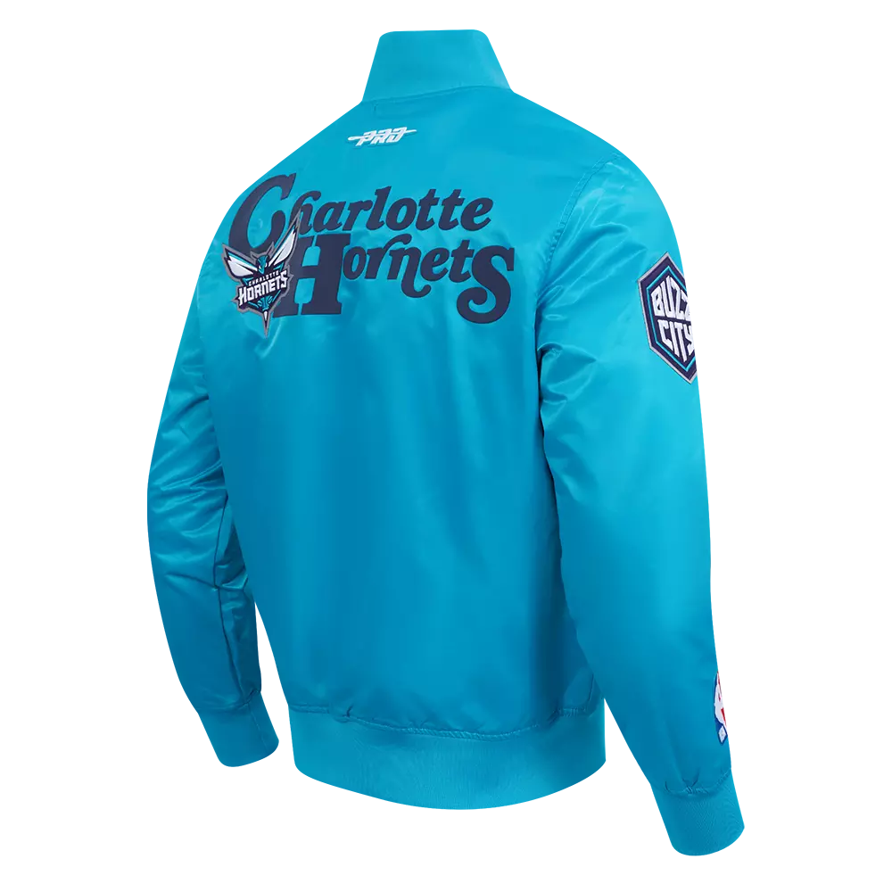 Pro Standard Charlotte Hornets Satin Jacket-Teal - TEAL