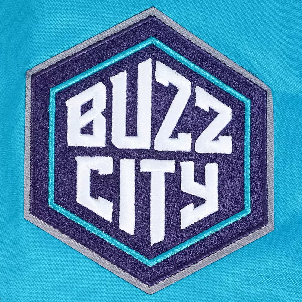 Pro Standard Charlotte Hornets Satin Jacket-Teal - TEAL
