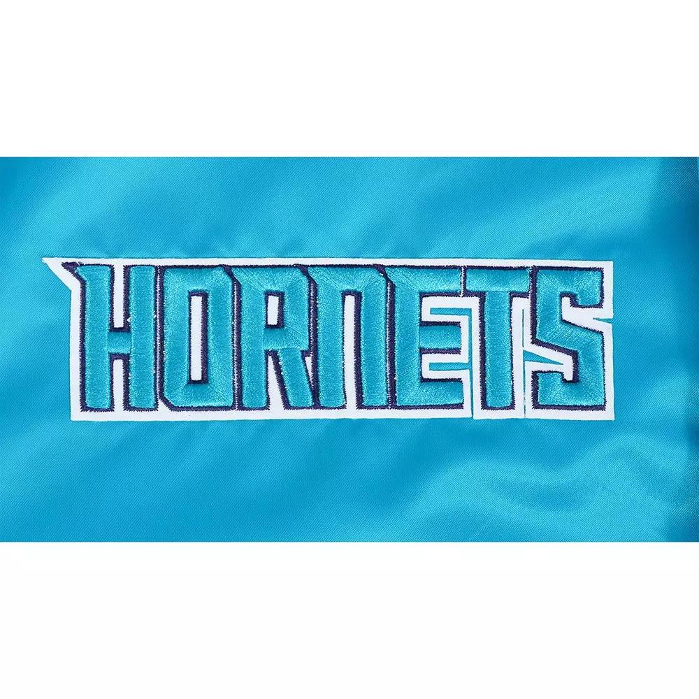 Pro Standard Charlotte Hornets Satin Jacket-Teal - TEAL