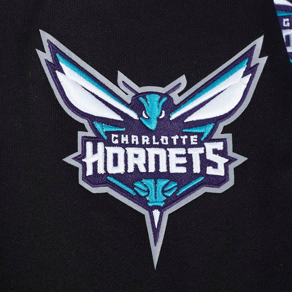 Pro Standard Men's Charlotte Hornets Fleece Crew-Black - BLACK Thumbnail View 8
