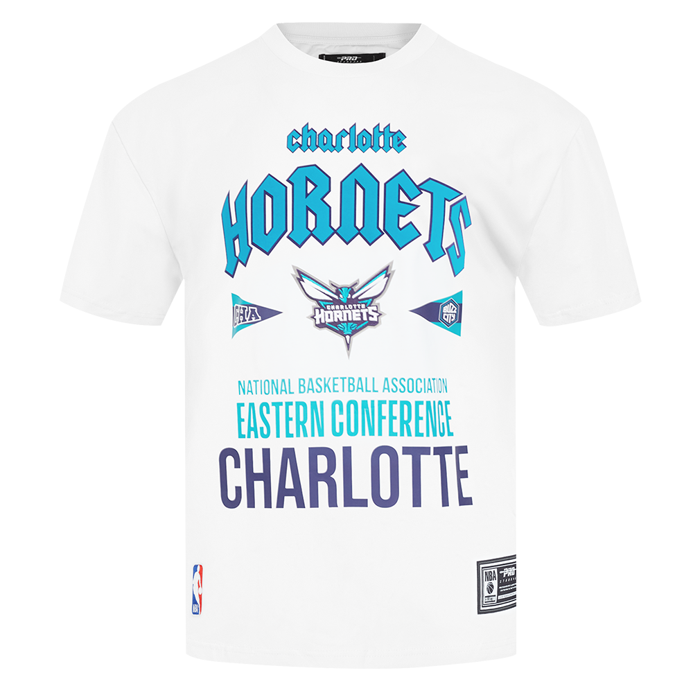 Pro Standard Men's Charlotte Hornets Tour Tee-White - WHITE Thumbnail View 1