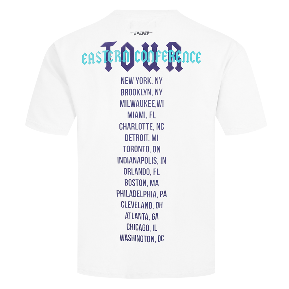 Pro Standard Men's Charlotte Hornets Tour Tee-White - WHITE Thumbnail View 2