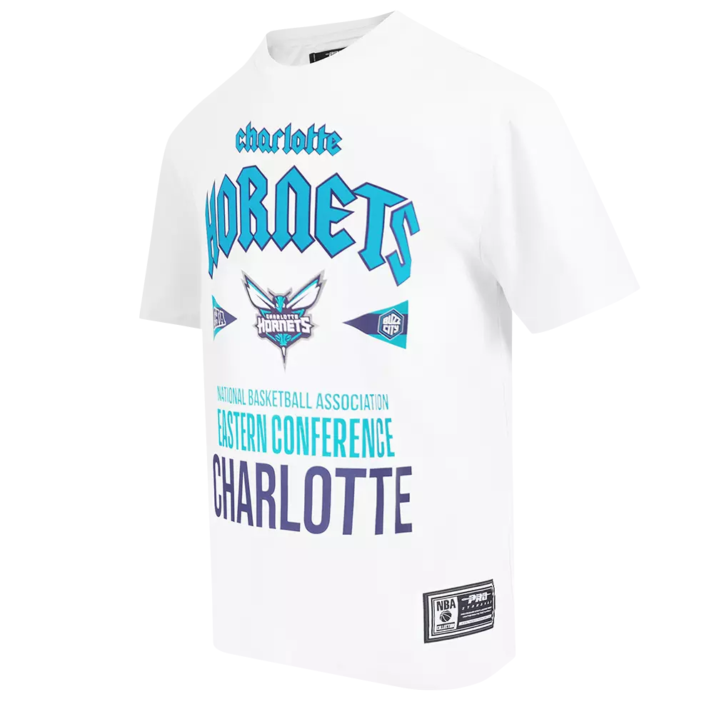 Pro Standard Men's Charlotte Hornets Tour Tee-White - WHITE