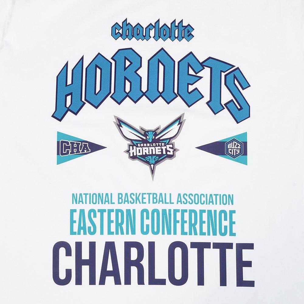 Pro Standard Men's Charlotte Hornets Tour Tee-White - WHITE Thumbnail View 5