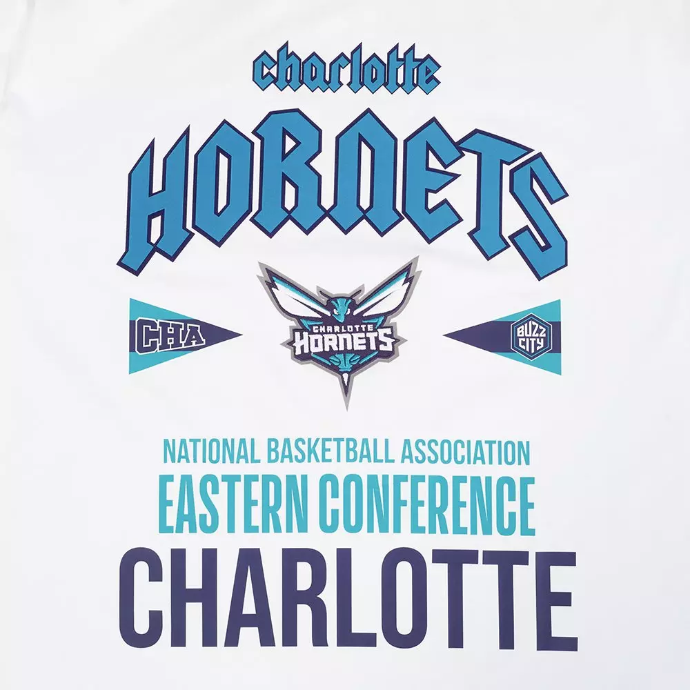 Pro Standard Men's Charlotte Hornets Tour Tee-White - WHITE