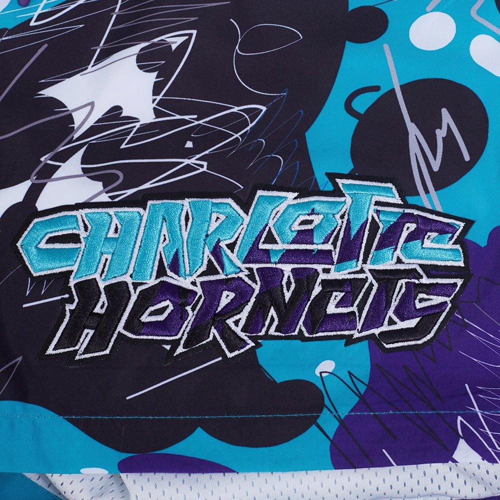 Pro Standard Men's Charlotte Hornets Woven Shorts-Multicolor - MULTI-COLOR Thumbnail View 5