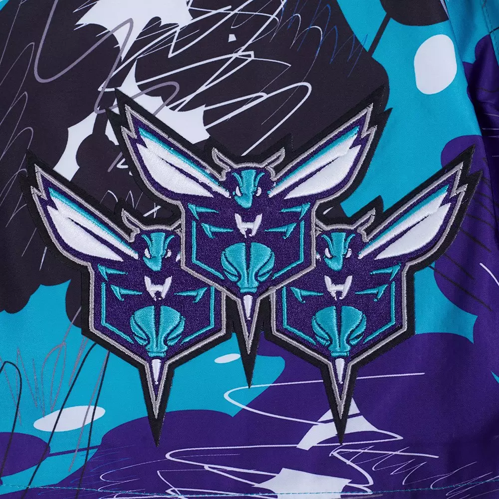 Pro Standard Men's Charlotte Hornets Woven Shorts-Multicolor - MULTI-COLOR