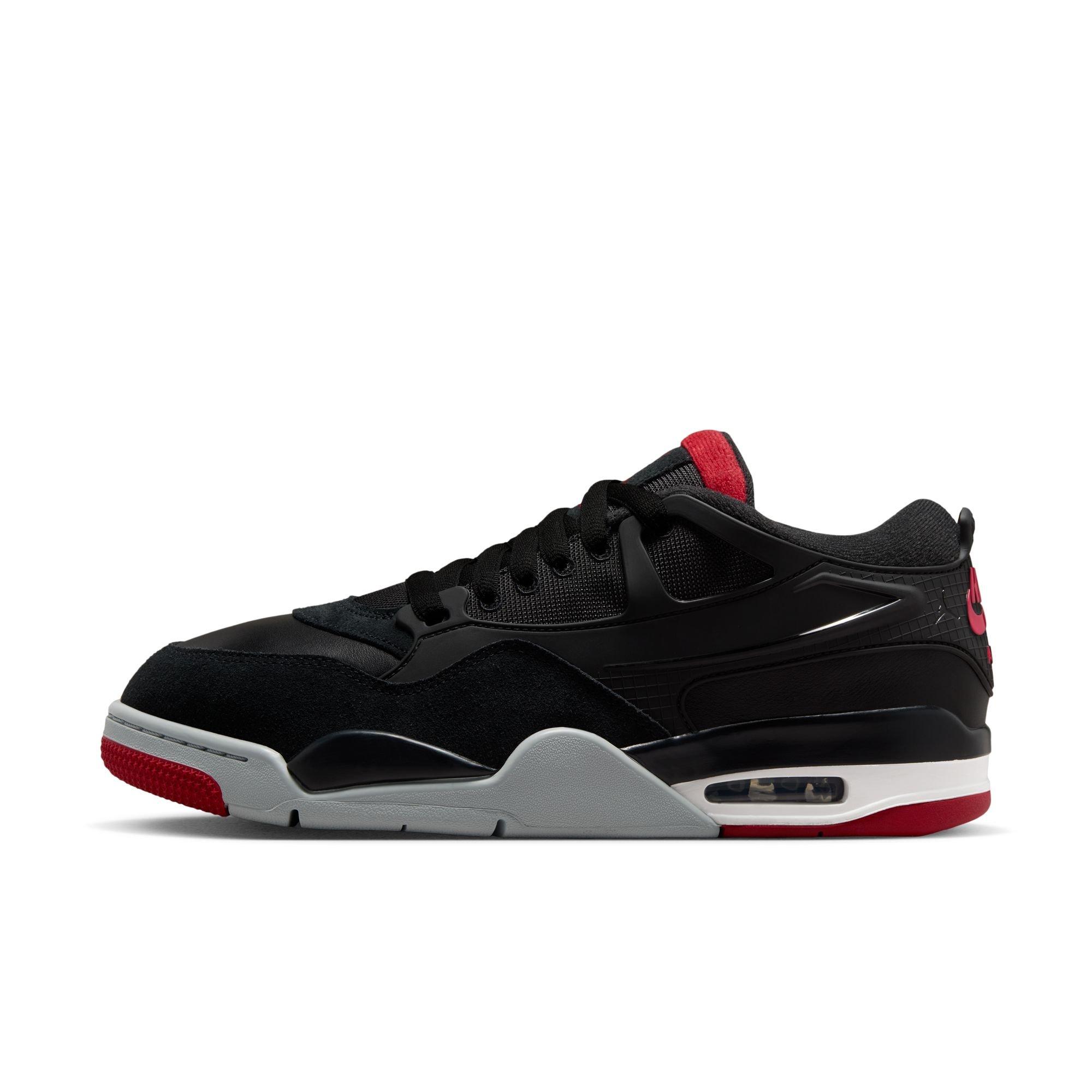 Jordan 4 RM "Black/Varsity Red/Wolf Grey/White" Men's Shoe - BLACK/RED/WHITE Thumbnail View 3