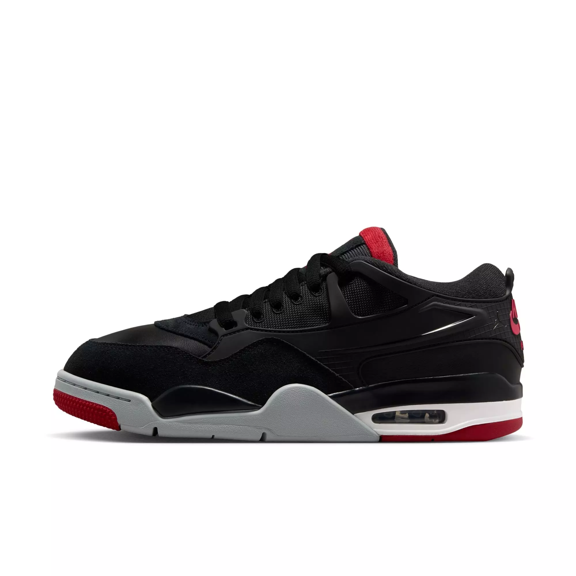 Jordan 4 RM "Black/Varsity Red/Wolf Grey/White" Men's Shoe - BLACK/RED/WHITE