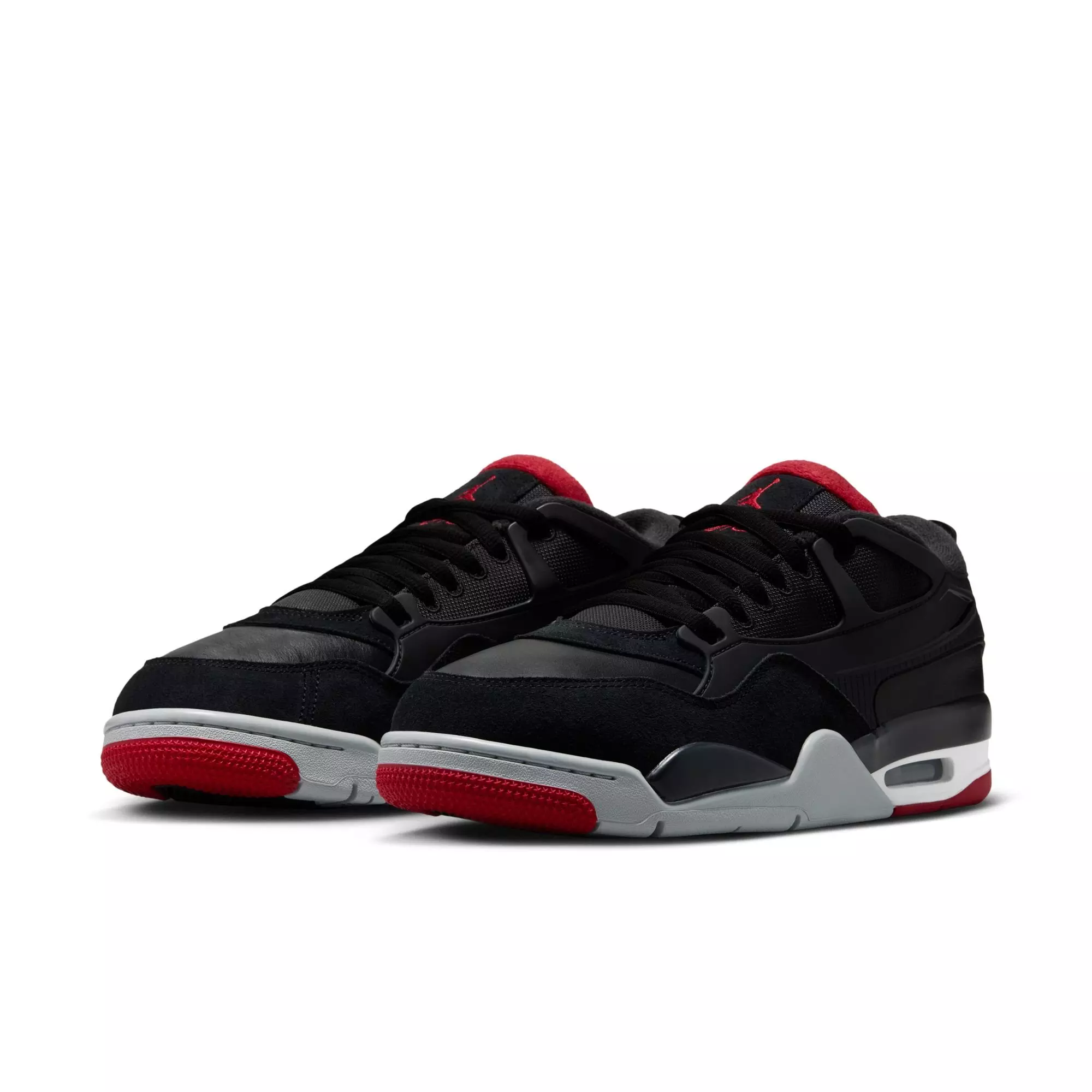 Jordan 4 RM "Black/Varsity Red/Wolf Grey/White" Men's Shoe - BLACK/RED/WHITE