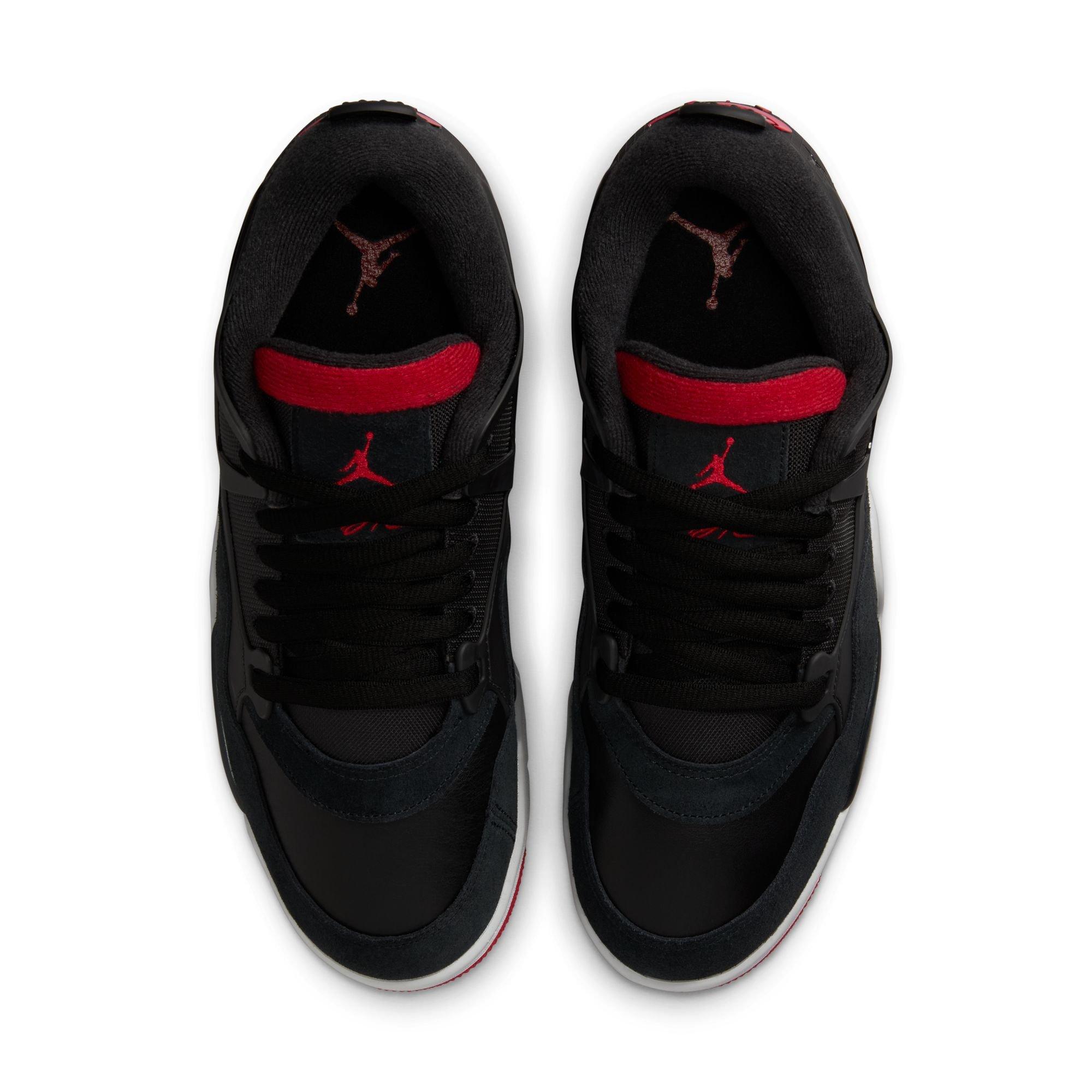 スニーカー Nike Air Jordan 4 RM M Black Wolf Grey White Varsity Red FQ7 Jordan Air Jordan 4 RM Grade School Lifestyle Shoes Black