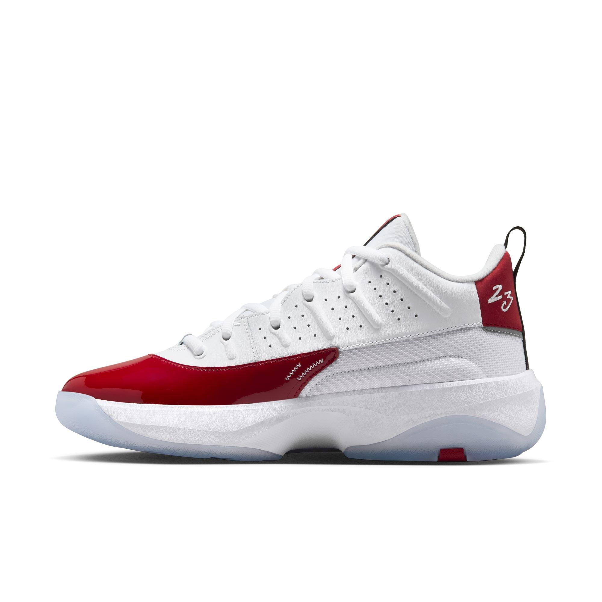 Jordan Max Aura 7 "White/Gym Red/Black" Men's Shoe - WHITE/RED Thumbnail View 4