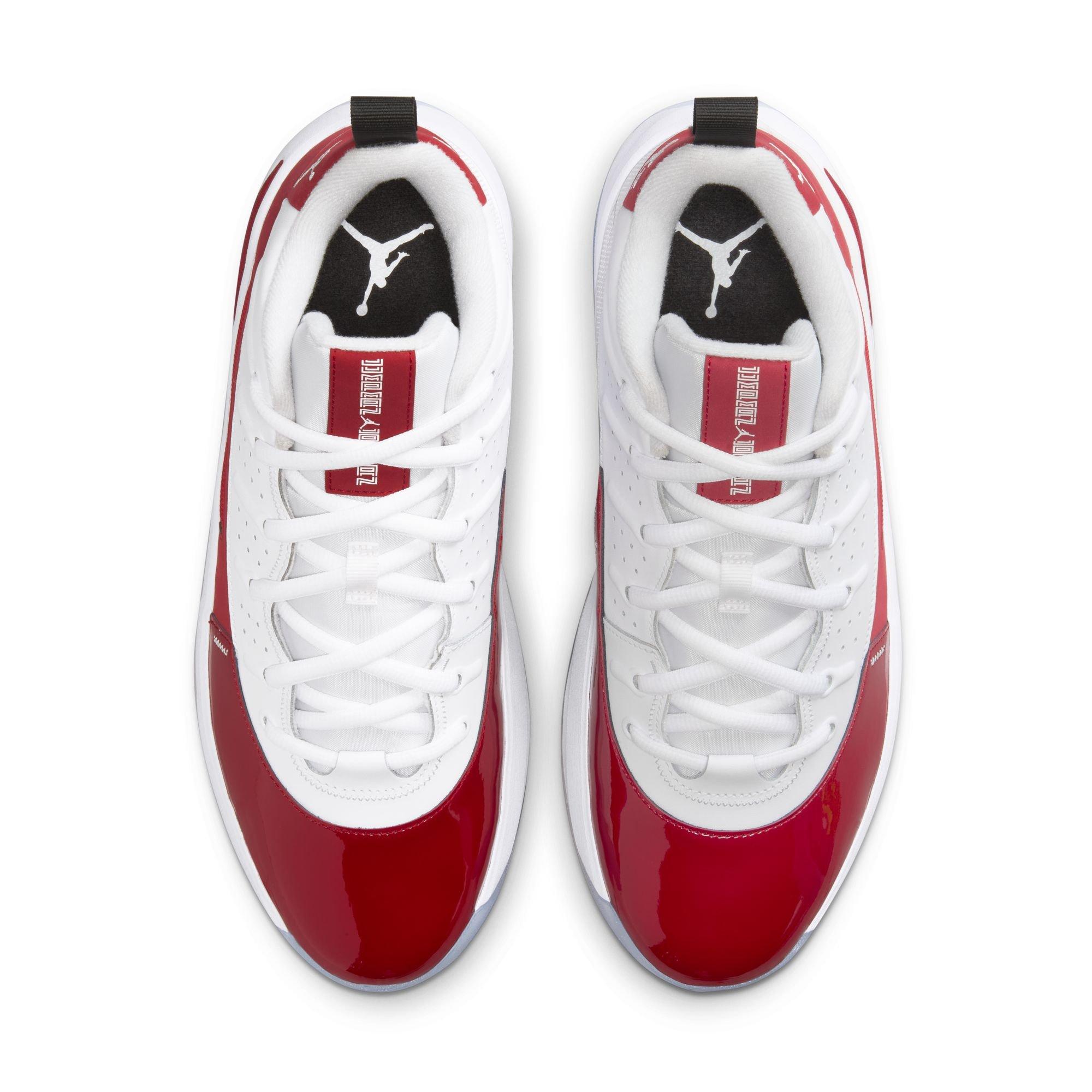 Jordan Max Aura 7 "White/Gym Red/Black" Men's Shoe - WHITE/RED Thumbnail View 6