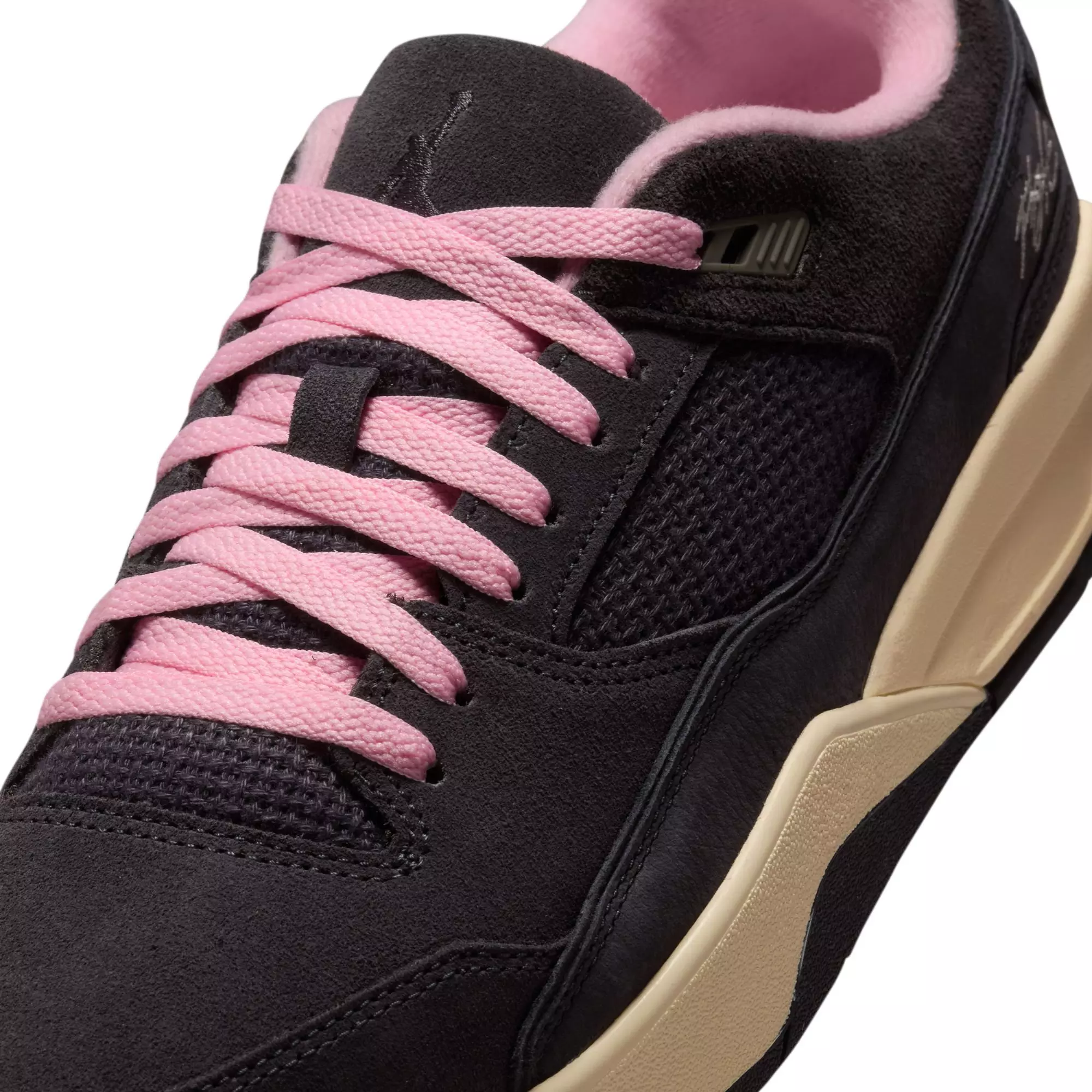 Jordan Flight Court "Oil Grey/Cave/Stone/Arctic Punch/Muslin" Men's Shoe - GREY/PINK