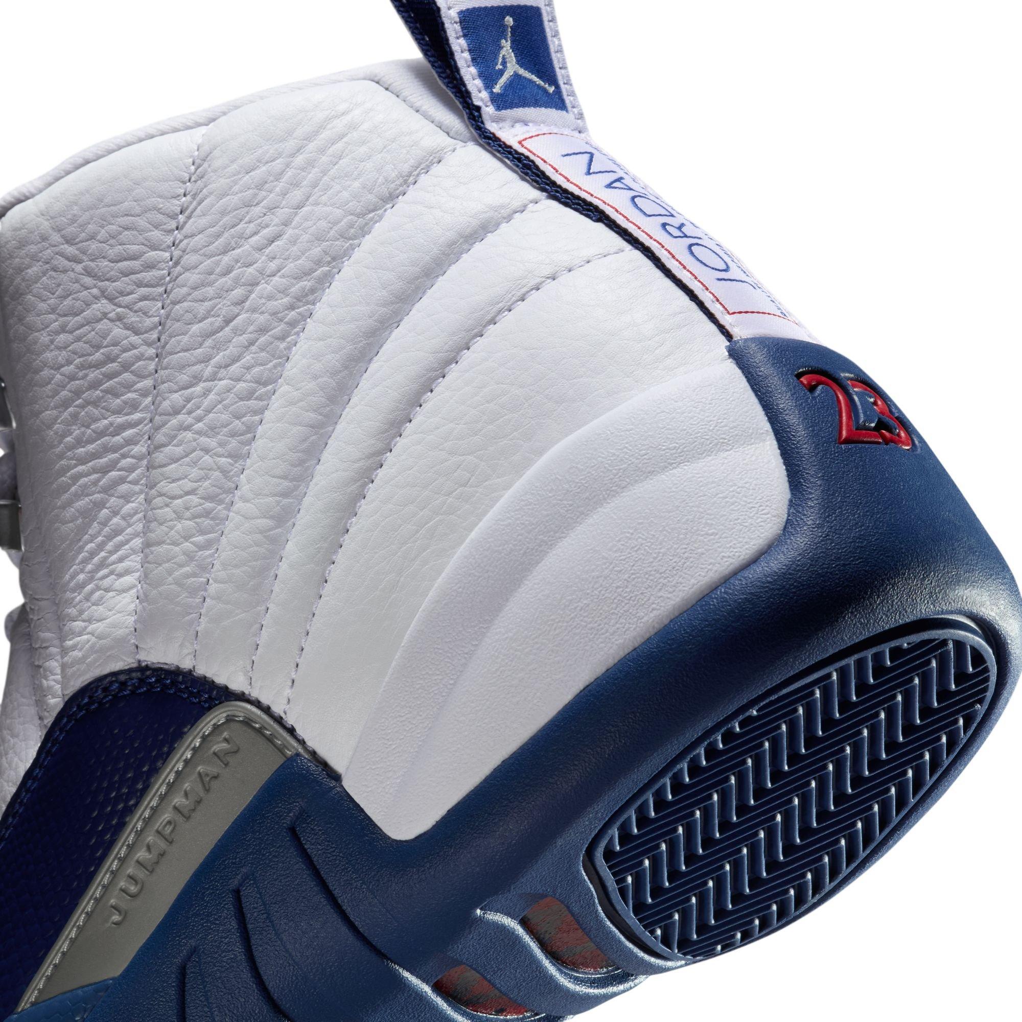 Jordan 12 Retro &ldquo;French Blue and White&rdquo; Men's Shoe - WHITE/FRENCH BLUE/METALLIC SILVER Thumbnail View 5