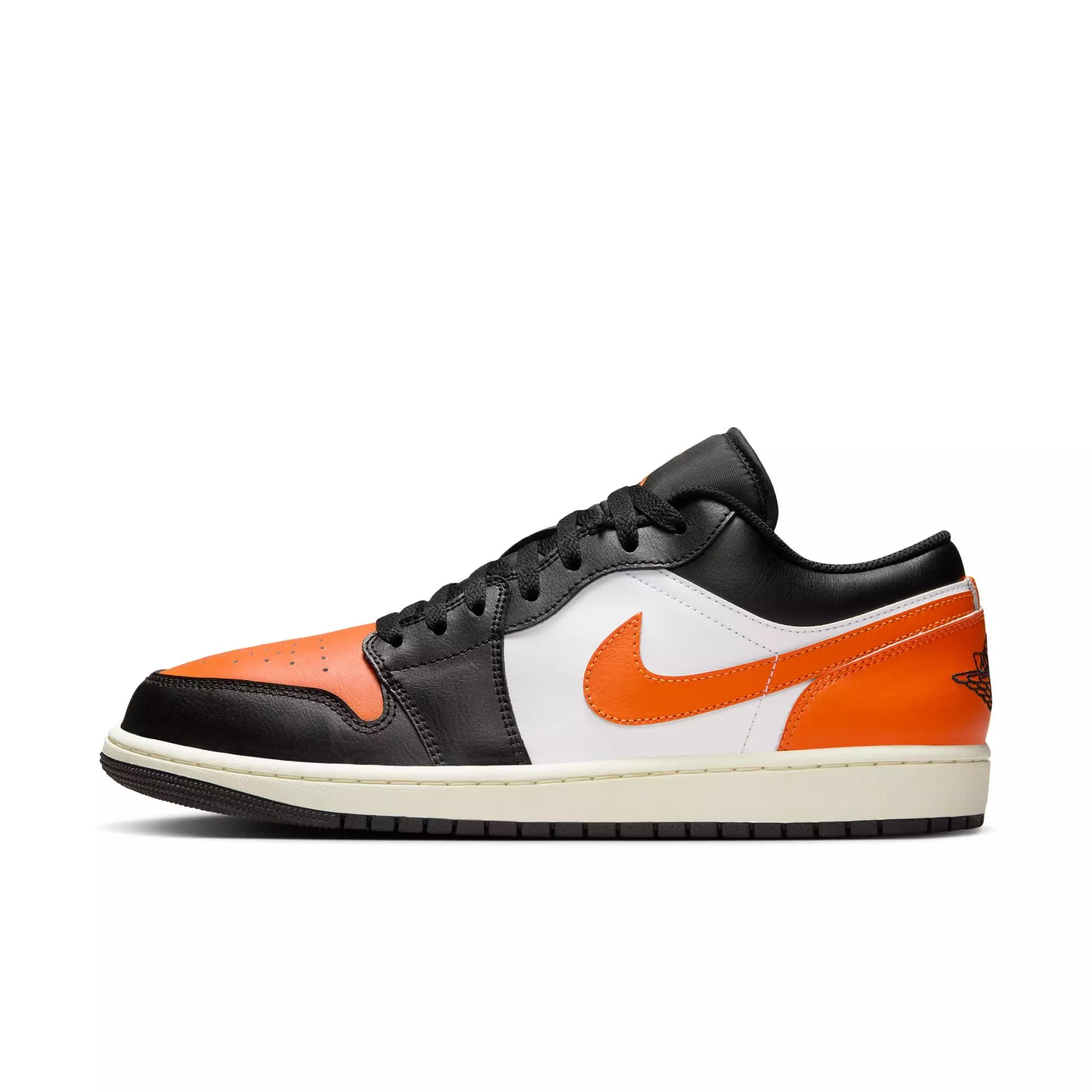 Jordan 1 Low "Black/Starfish/White/Sail" Men's Shoe - BLACK/WHITE/ORANGE