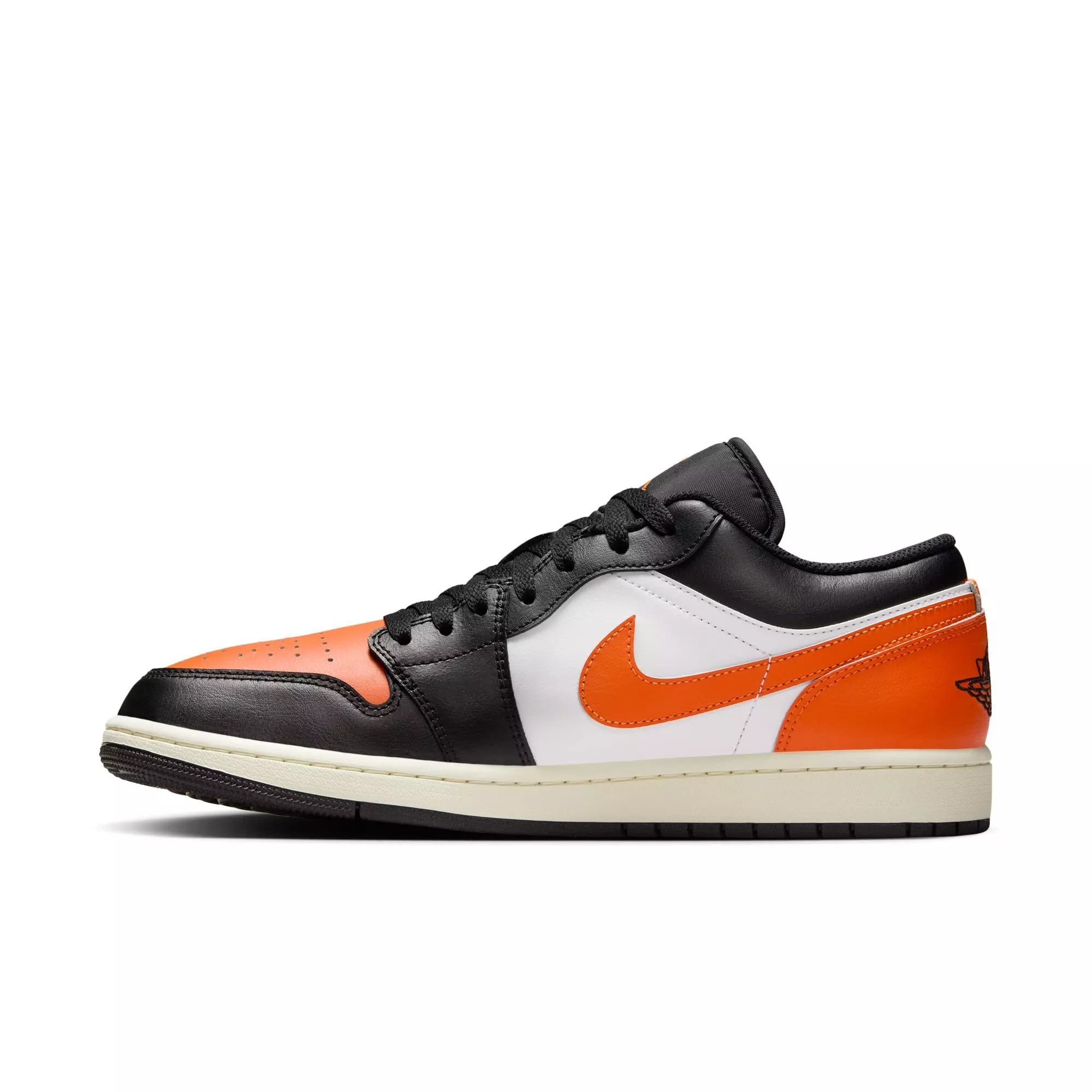 Jordan 1 Low "Black/Starfish/White/Sail" Men's Shoe - BLACK/WHITE/ORANGE