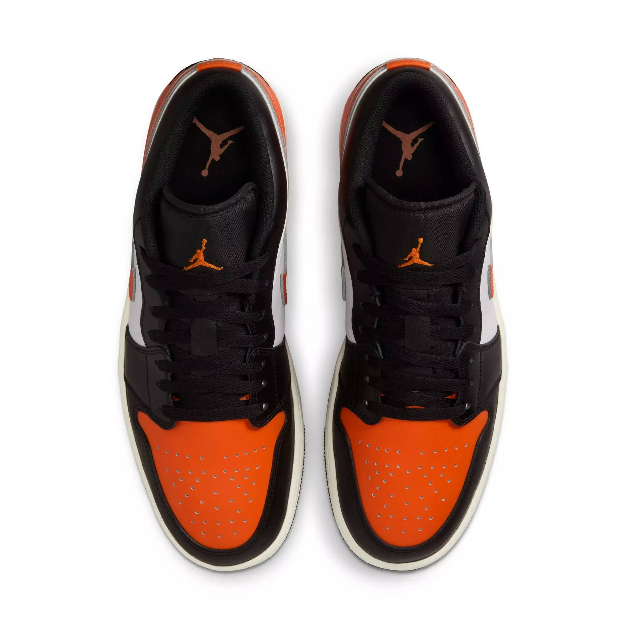 Jordan 1 Low "Black/Starfish/White/Sail" Men's Shoe - BLACK/WHITE/ORANGE