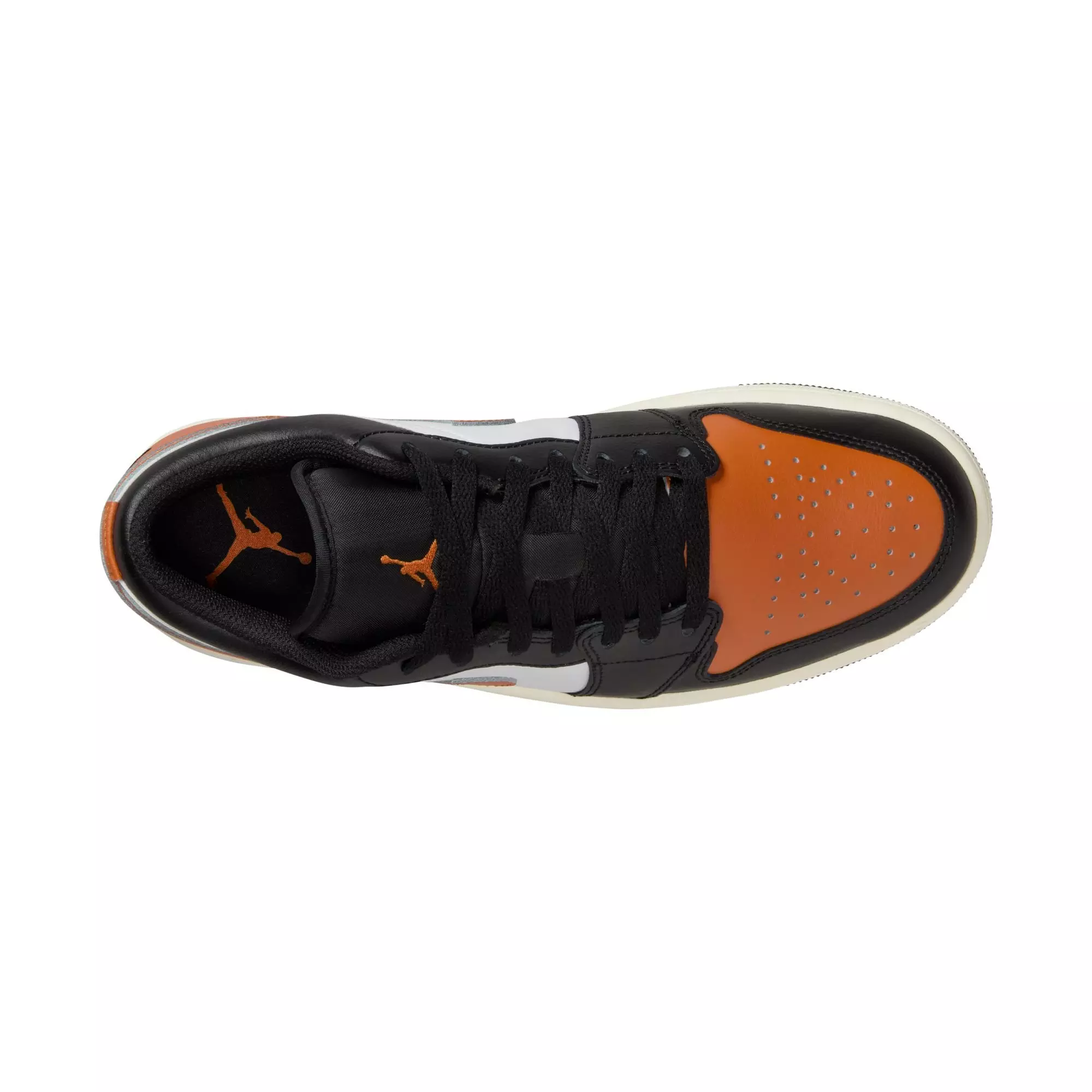 Jordan 1 Low "Black/Starfish/White/Sail" Men's Shoe - BLACK/WHITE/ORANGE