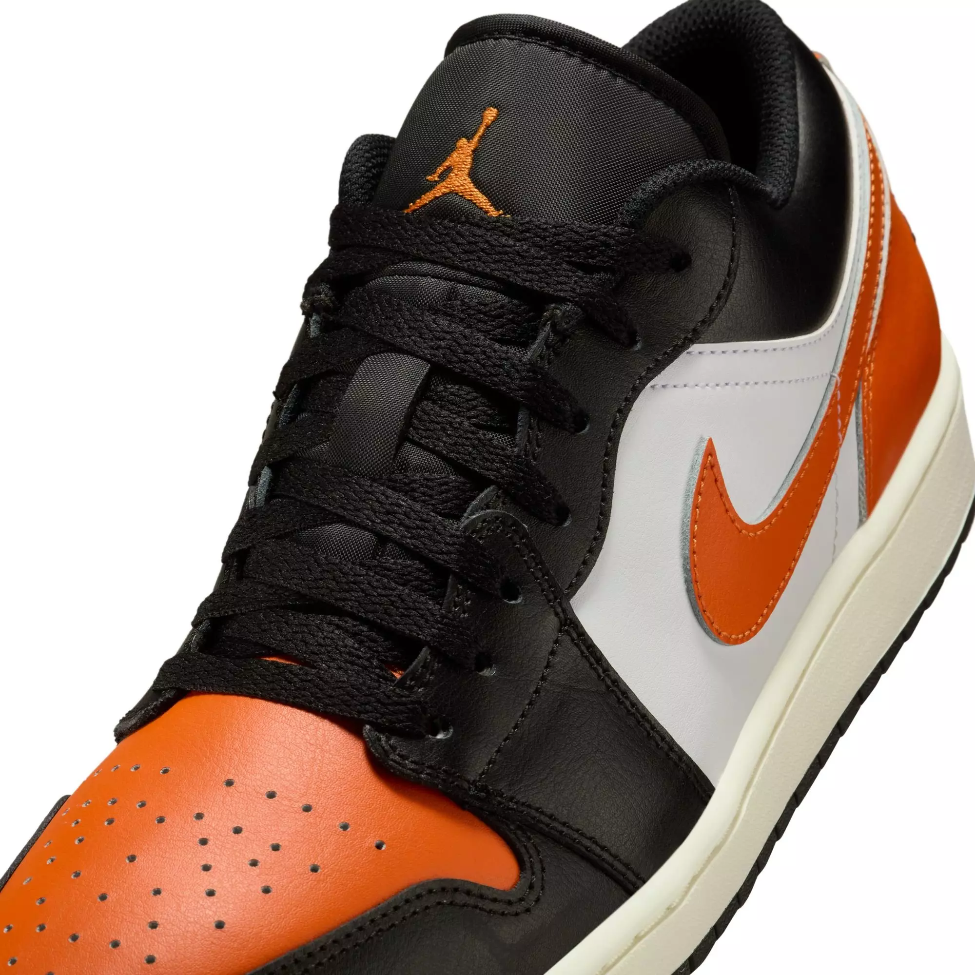 Jordan 1 Low "Black/Starfish/White/Sail" Men's Shoe - BLACK/WHITE/ORANGE