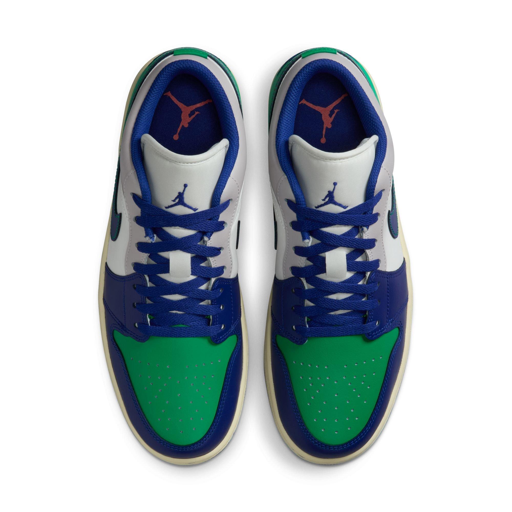 Jordan 1 Low "Sail/Deep Royal Blue/Stadium Green" Men's Shoe - ROYAL/GREEN Thumbnail View 6