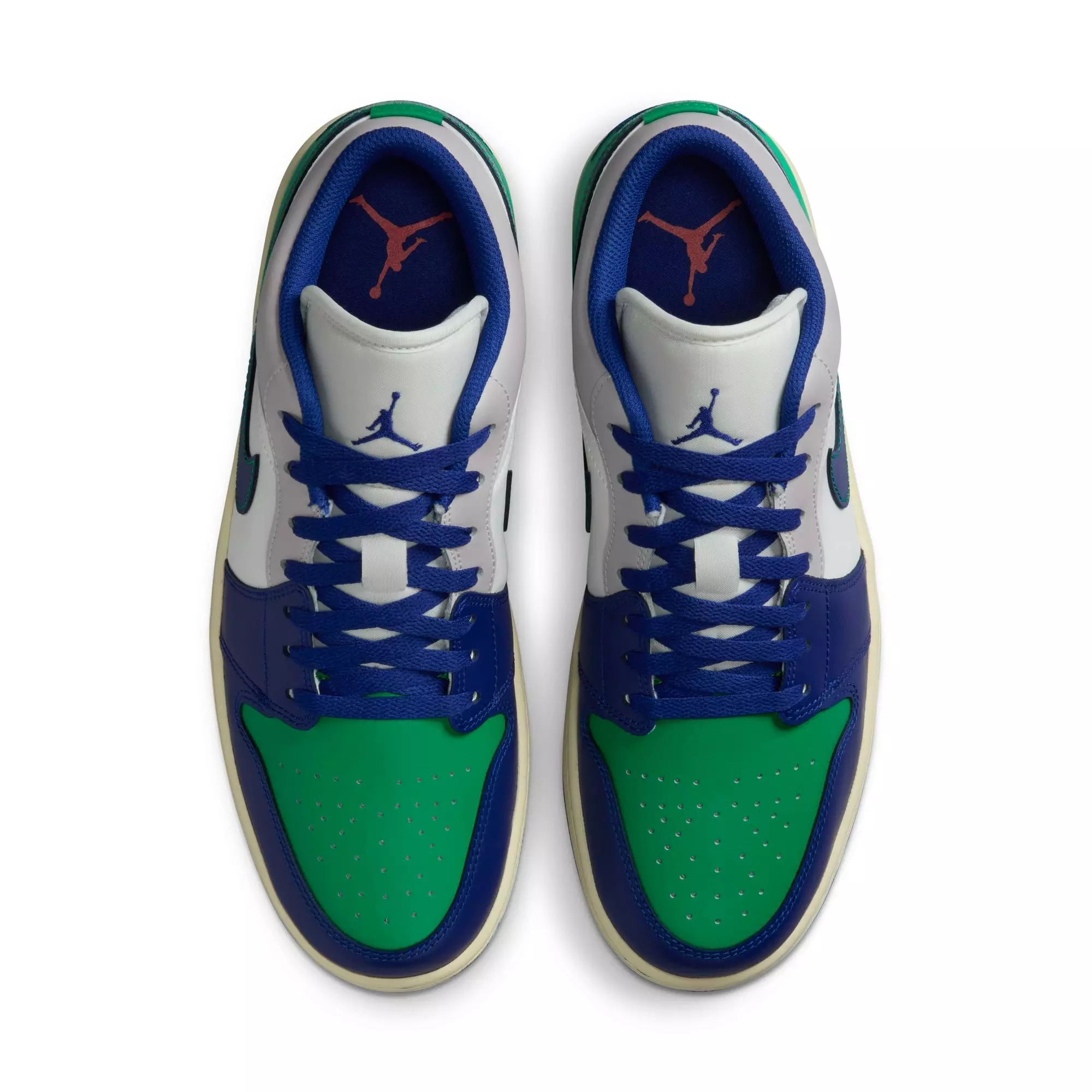 Jordan 1 Low "Sail/Deep Royal Blue/Stadium Green" Men's Shoe - ROYAL/GREEN