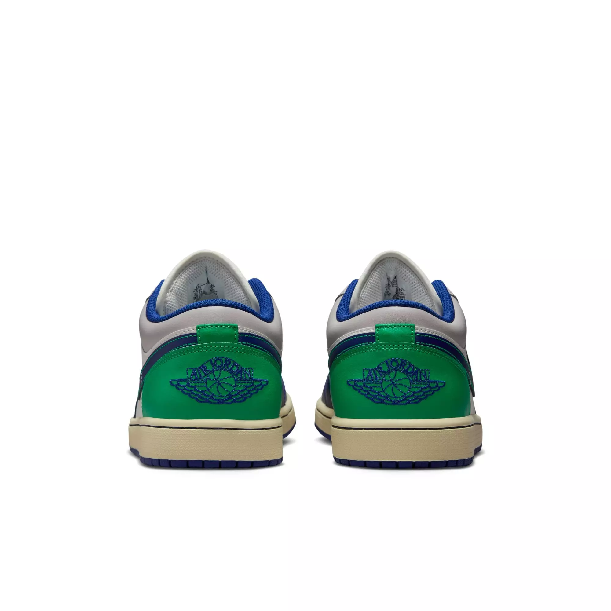 Jordan 1 Low "Sail/Deep Royal Blue/Stadium Green" Men's Shoe - ROYAL/GREEN