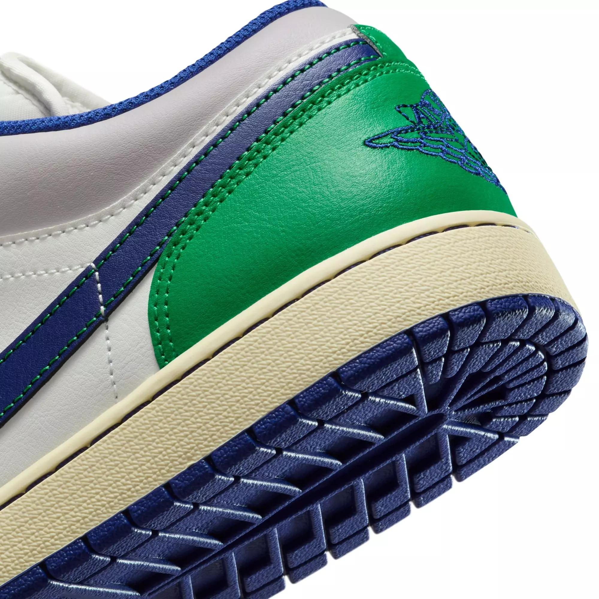Jordan 1 Low "Sail/Deep Royal Blue/Stadium Green" Men's Shoe - ROYAL/GREEN