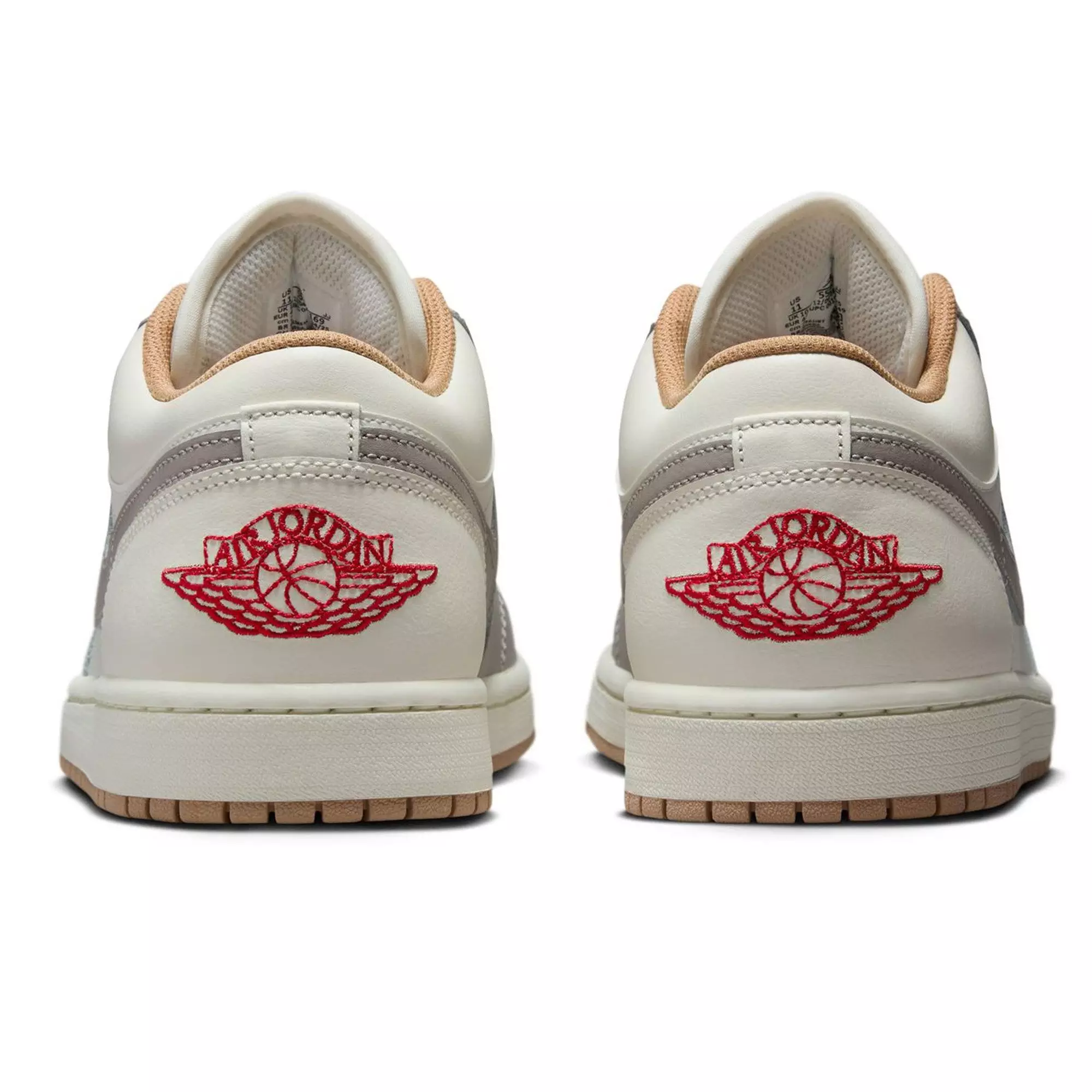 Jordan 1 Low "Sail/Fire Red/College Grey/Hemp" Men's Shoe - OFF-WHITE/RED